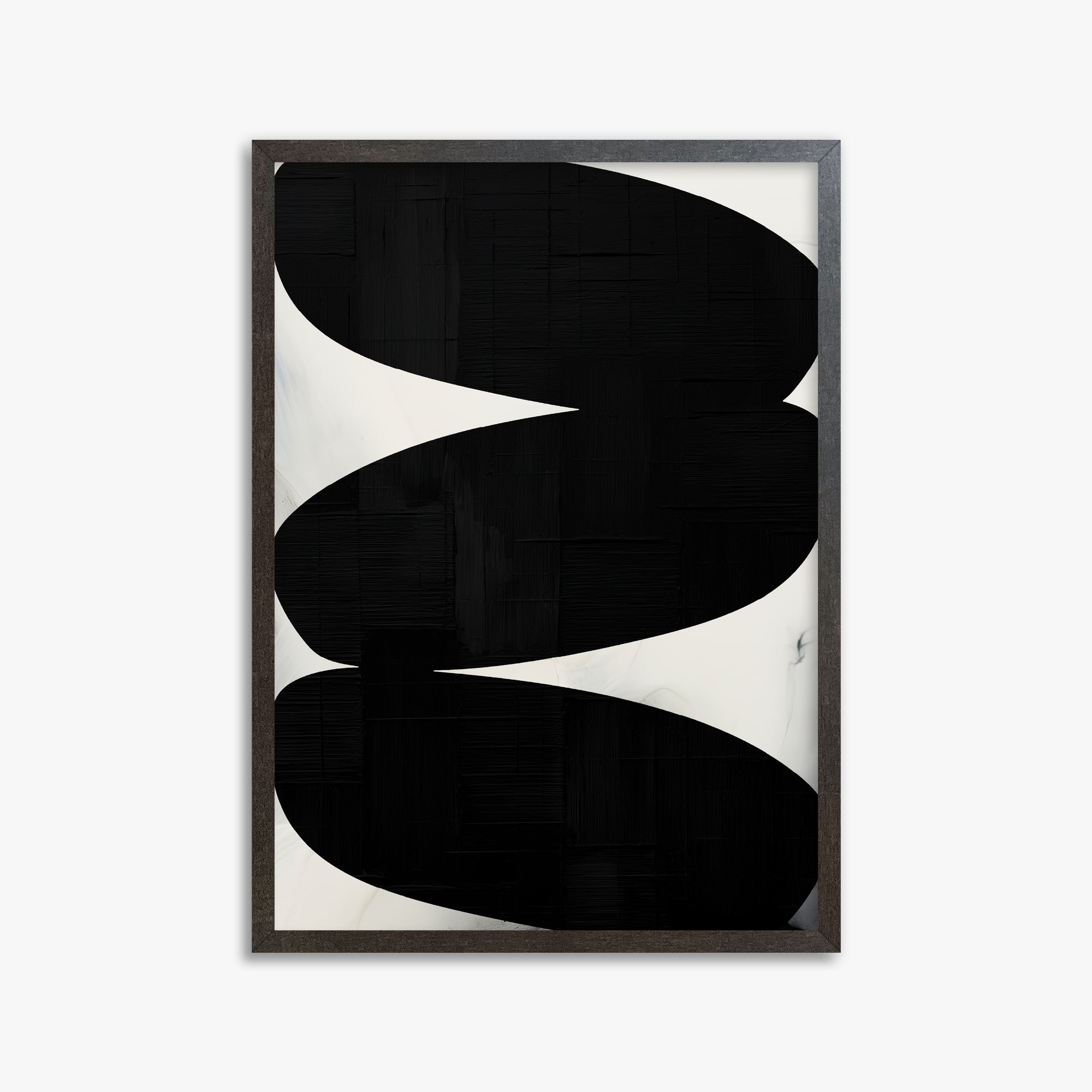 Onyx Trio, 50x70cm Framed Art Reproduction With Espresso Frame