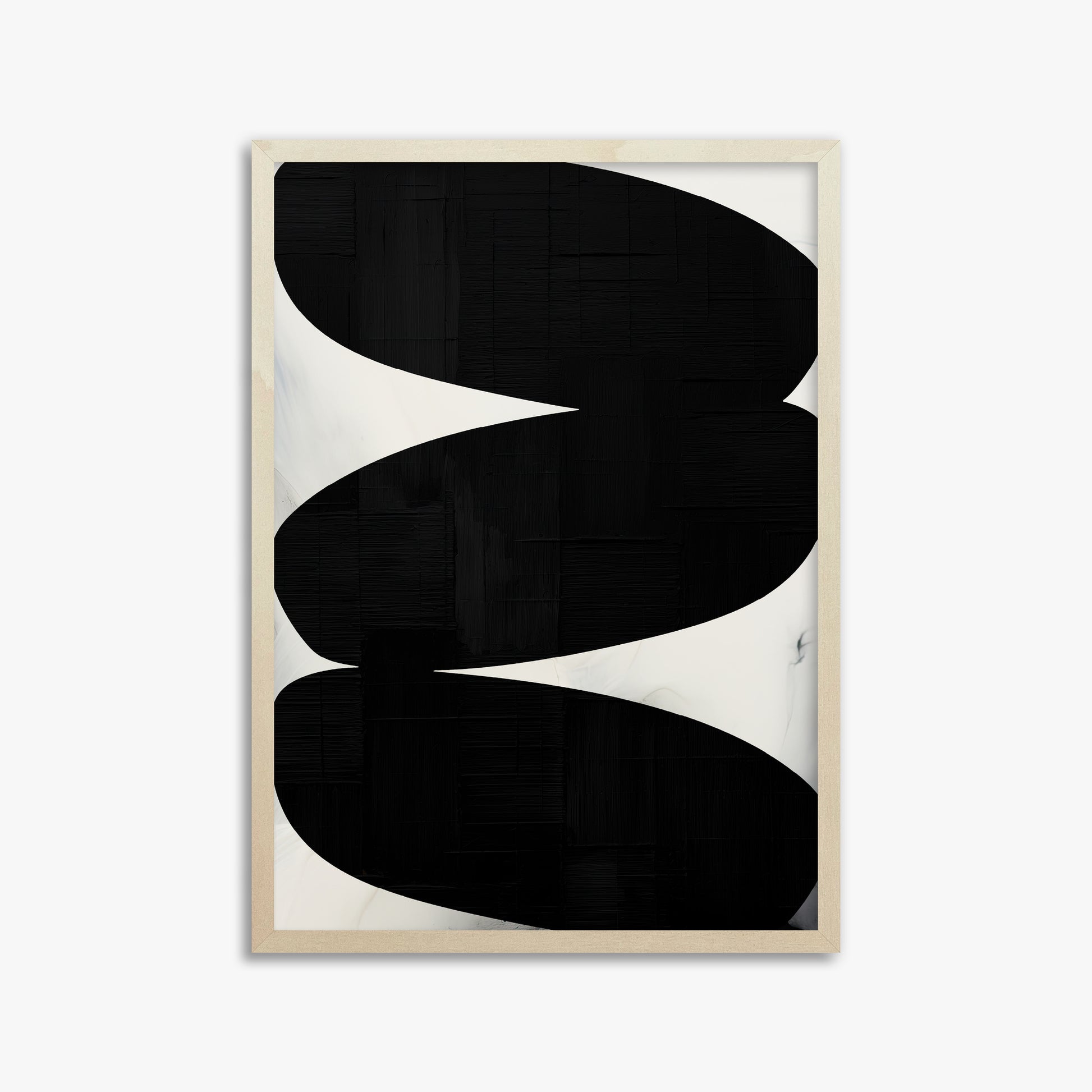 Onyx Trio, 50x70cm Framed Art Reproduction With Lime Wood Frame