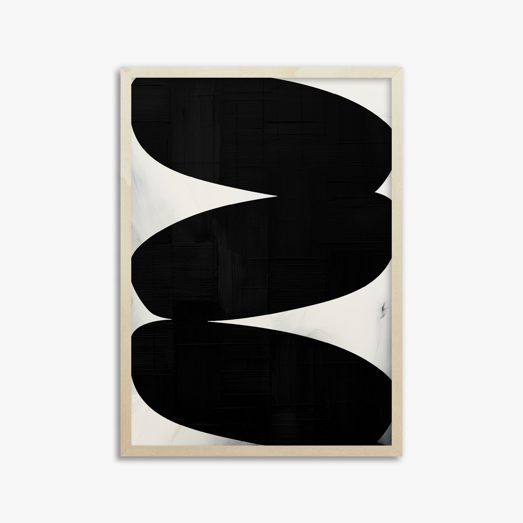 Onyx Trio, 50x70cm Framed Art Reproduction With Lime Wood Frame