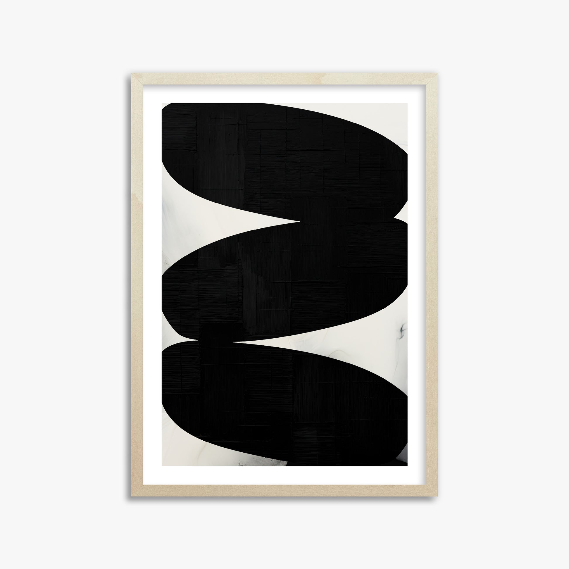 Onyx Trio, 50x70cm Framed Art Reproduction With Lime Wood Frame