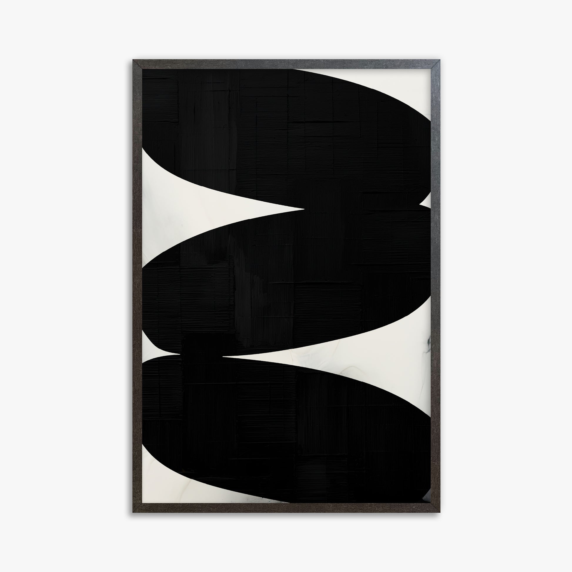 Onyx Trio, 61x91cm Framed Art Reproduction With Espresso Frame