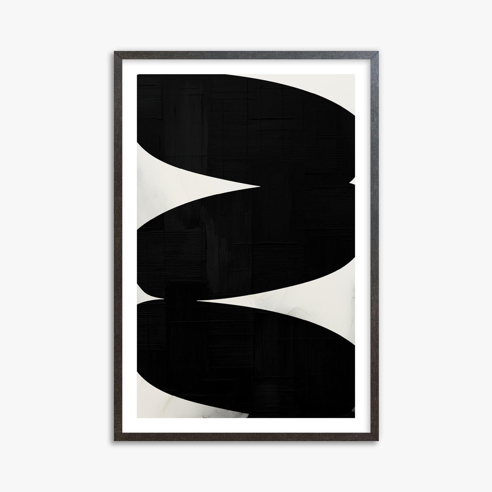Onyx Trio, 61x91cm Framed Art Reproduction With Espresso Frame