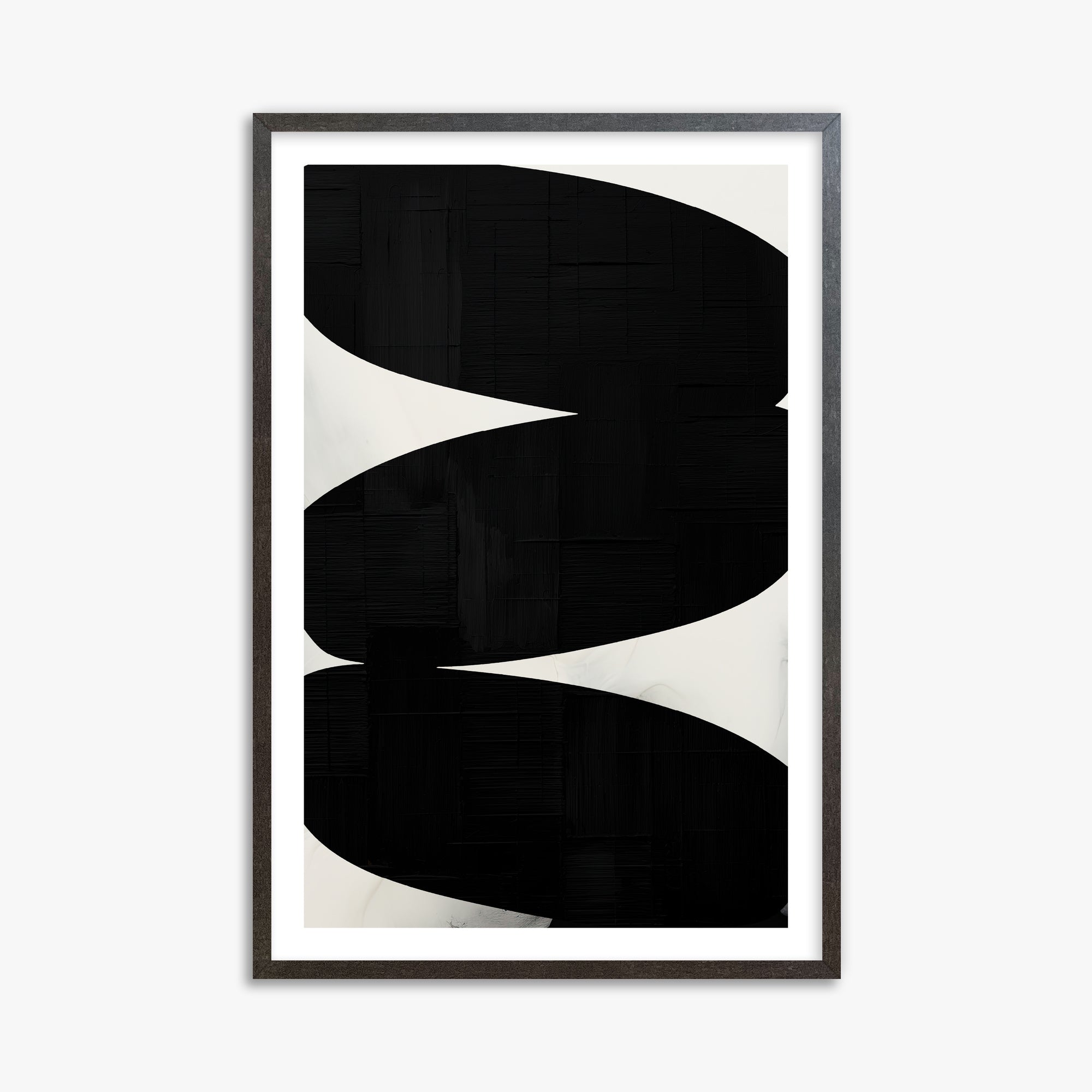 Onyx Trio, 61x91cm Framed Art Reproduction With Espresso Frame