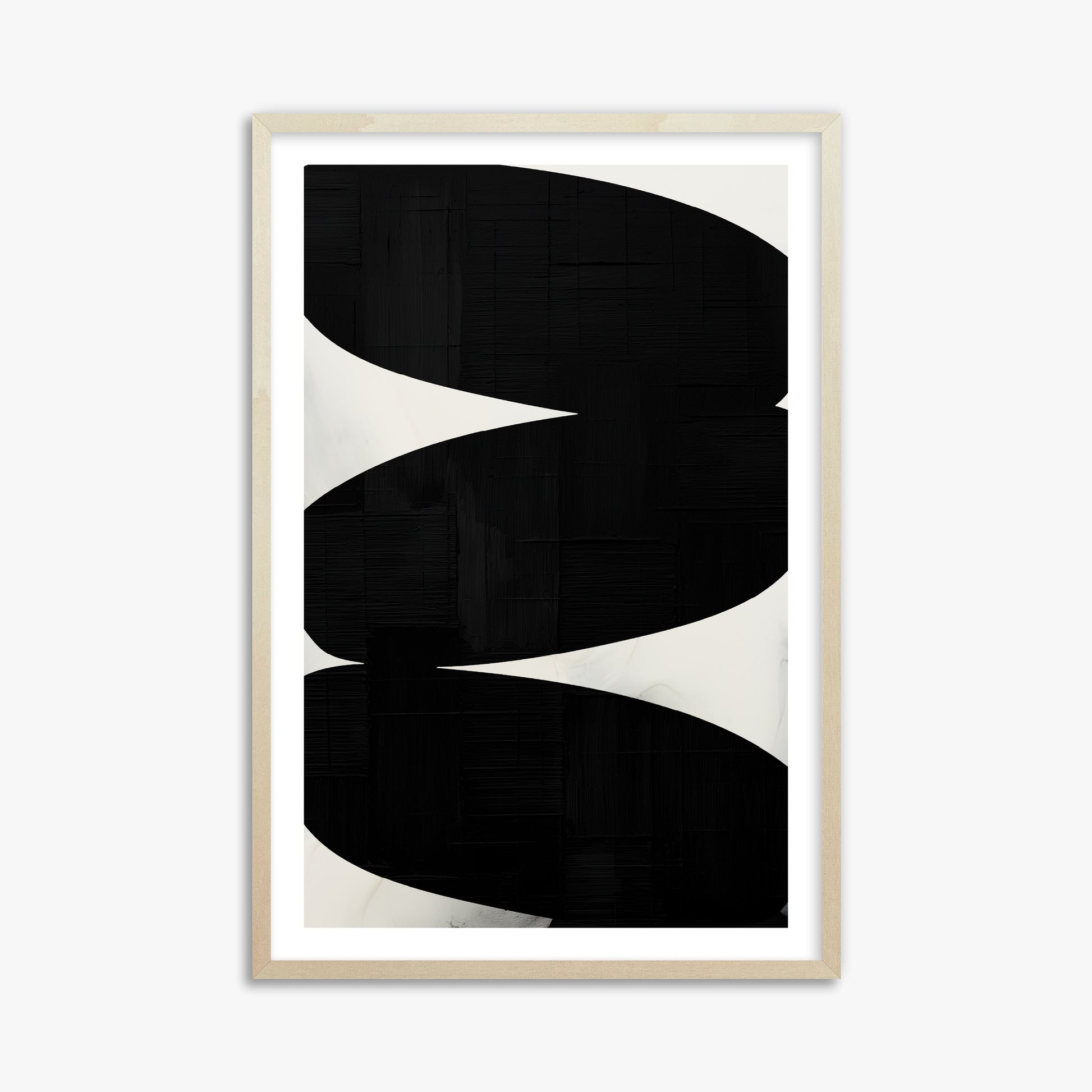Onyx Trio, 61x91cm Framed Art Reproduction With Lime Wood Frame