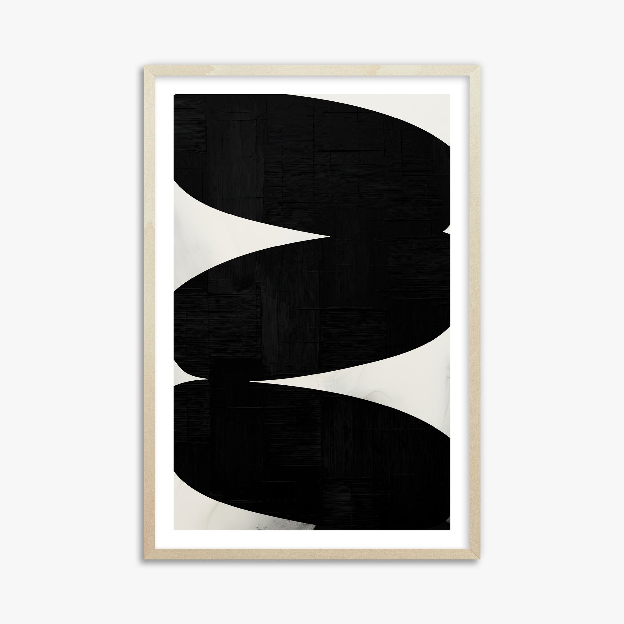 Onyx Trio, 61x91cm Framed Art Reproduction With Lime Wood Frame