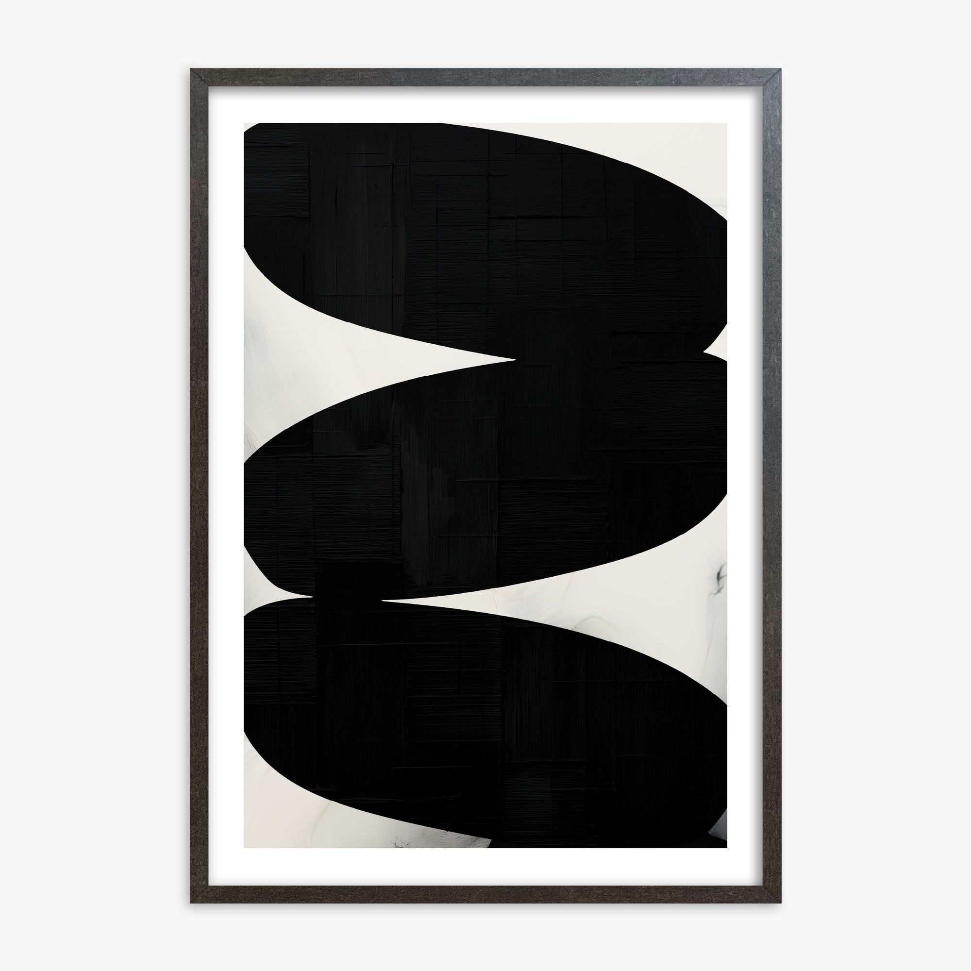 Onyx Trio, 70x100cm Framed Art Reproduction With Espresso Frame