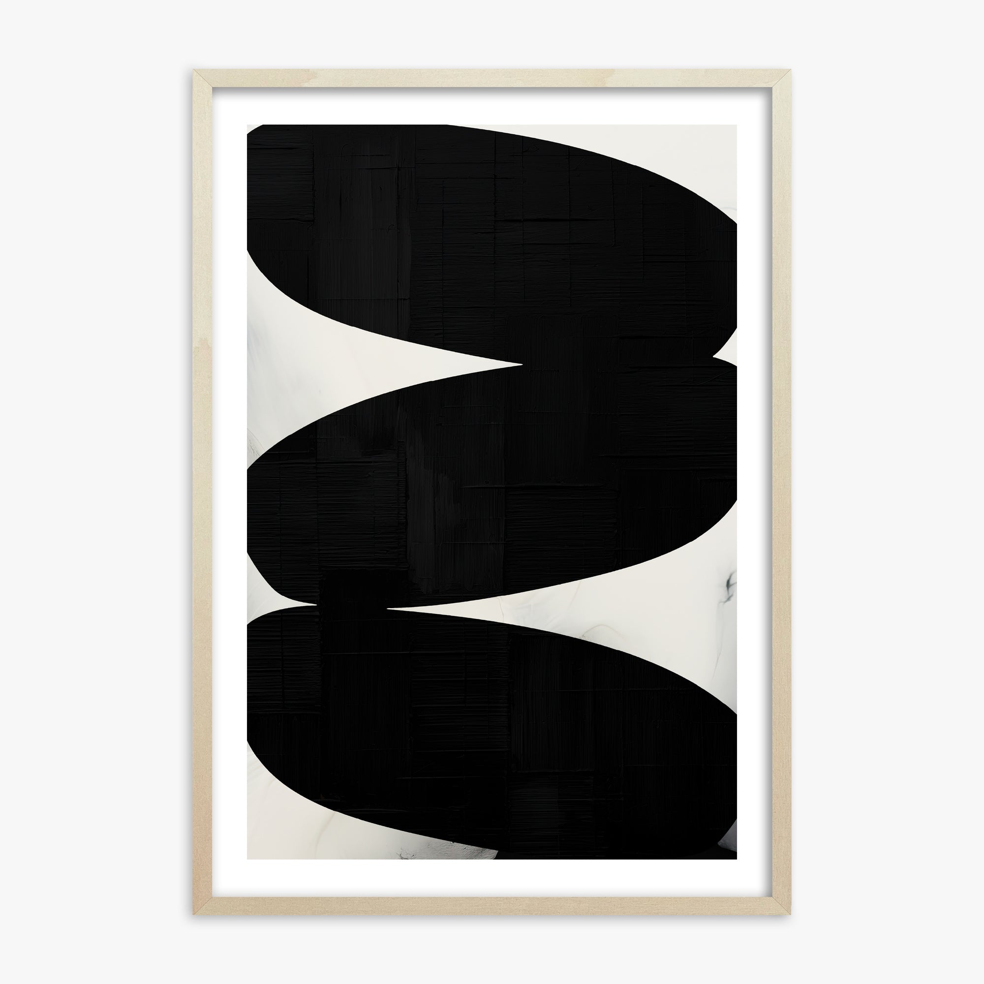 Onyx Trio, 70x100cm Framed Art Reproduction With Lime Wood Frame