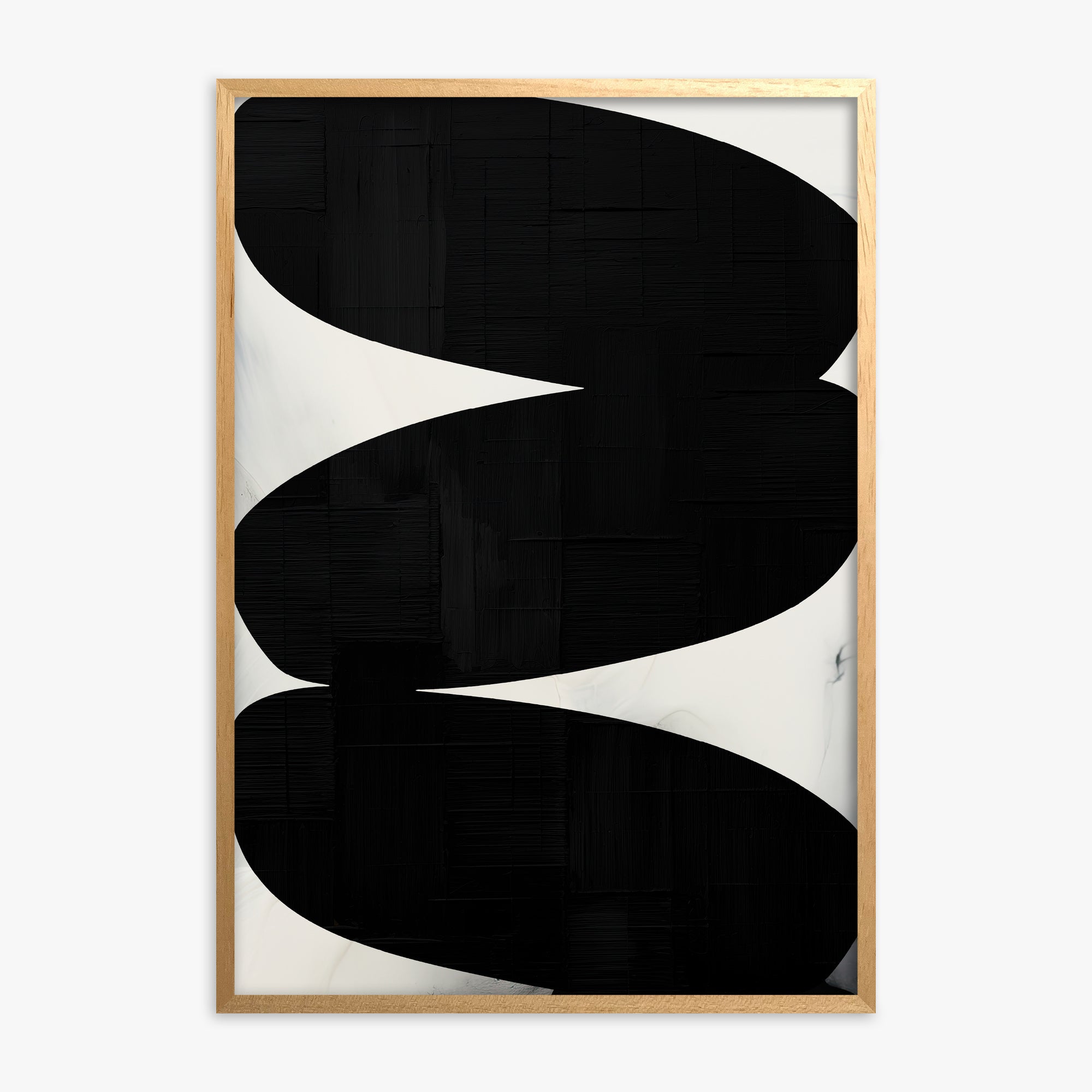 Onyx Trio, Oak Framed Poster With Oak Frame