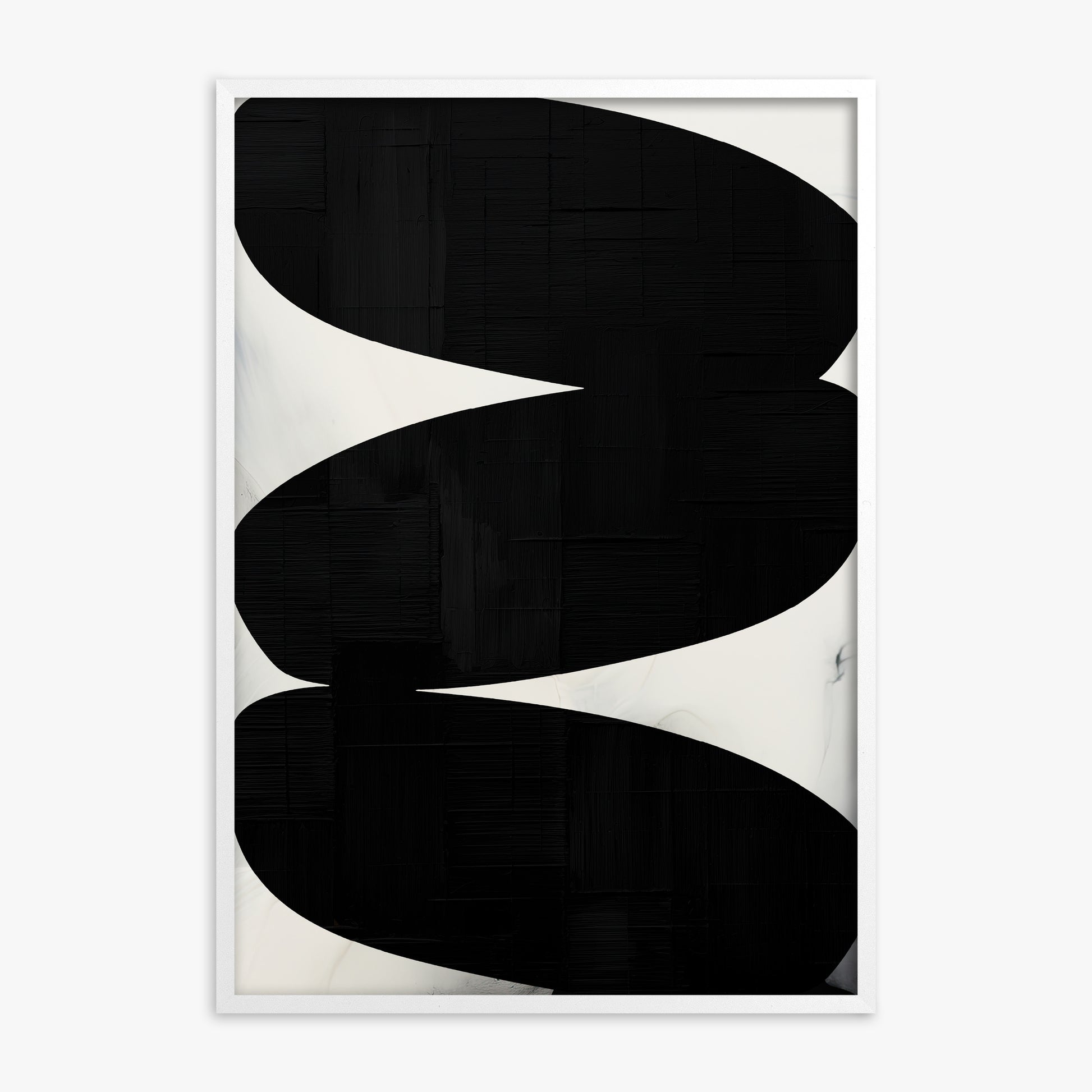 Onyx Trio, White Framed Poster With White Frame