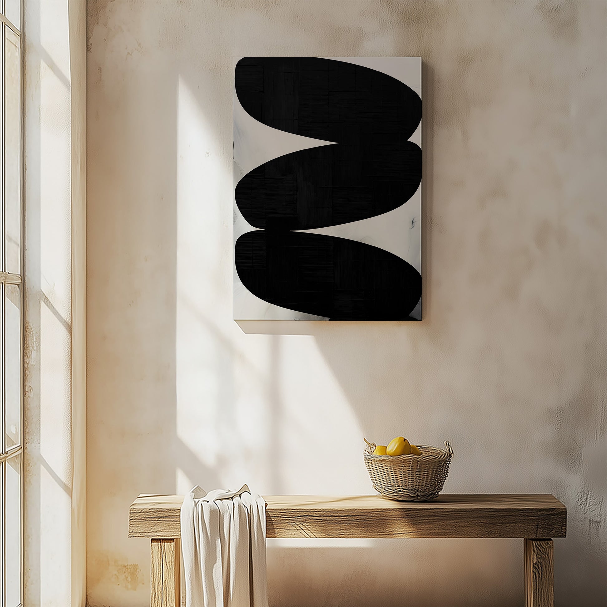 Design Concept No. 54 for Onyx Trio Japanese Satin Canvas Wall Art