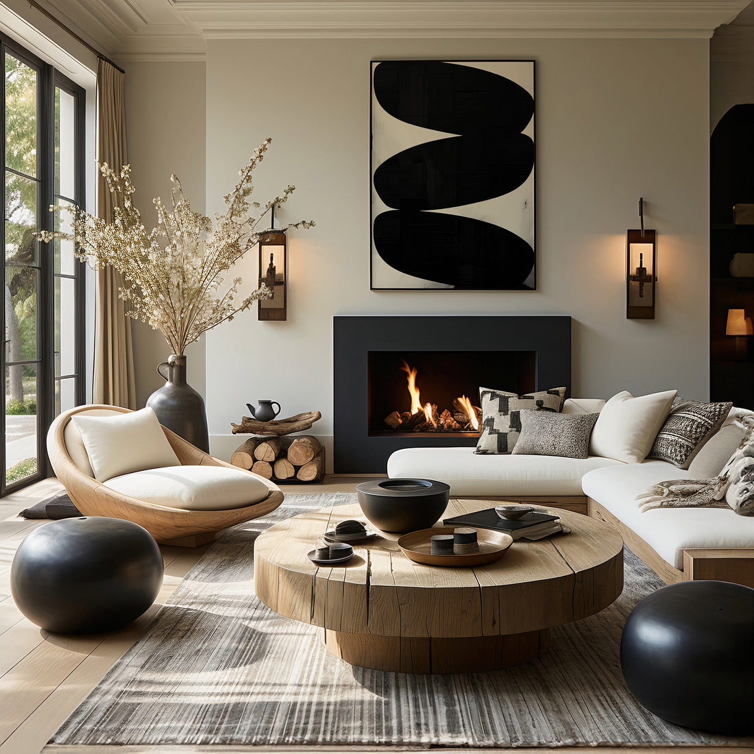 Onyx Trio, 50x70cm Framed Poster With Black Frame