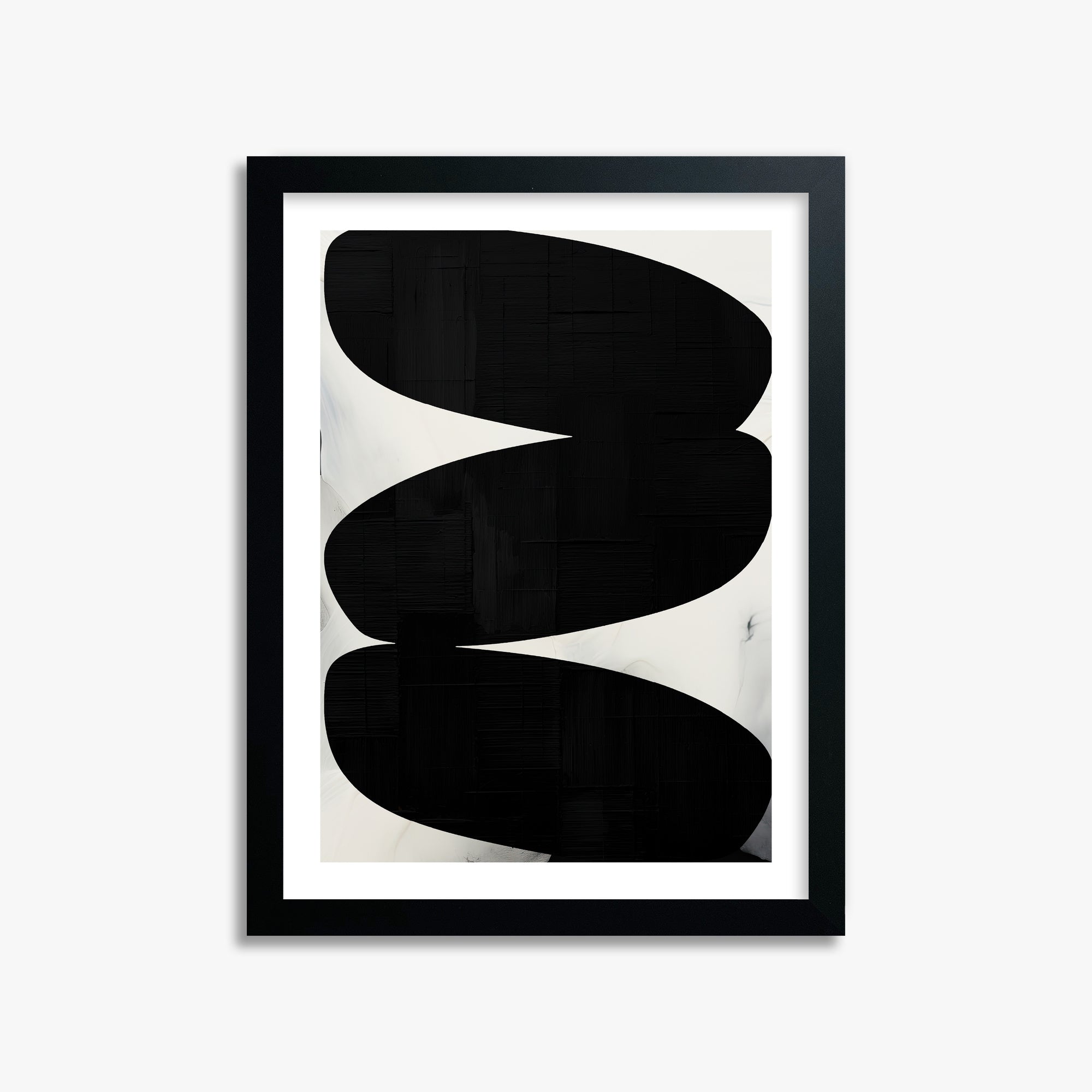 Onyx Trio, 30x40cm Black Framed Art Reproduction