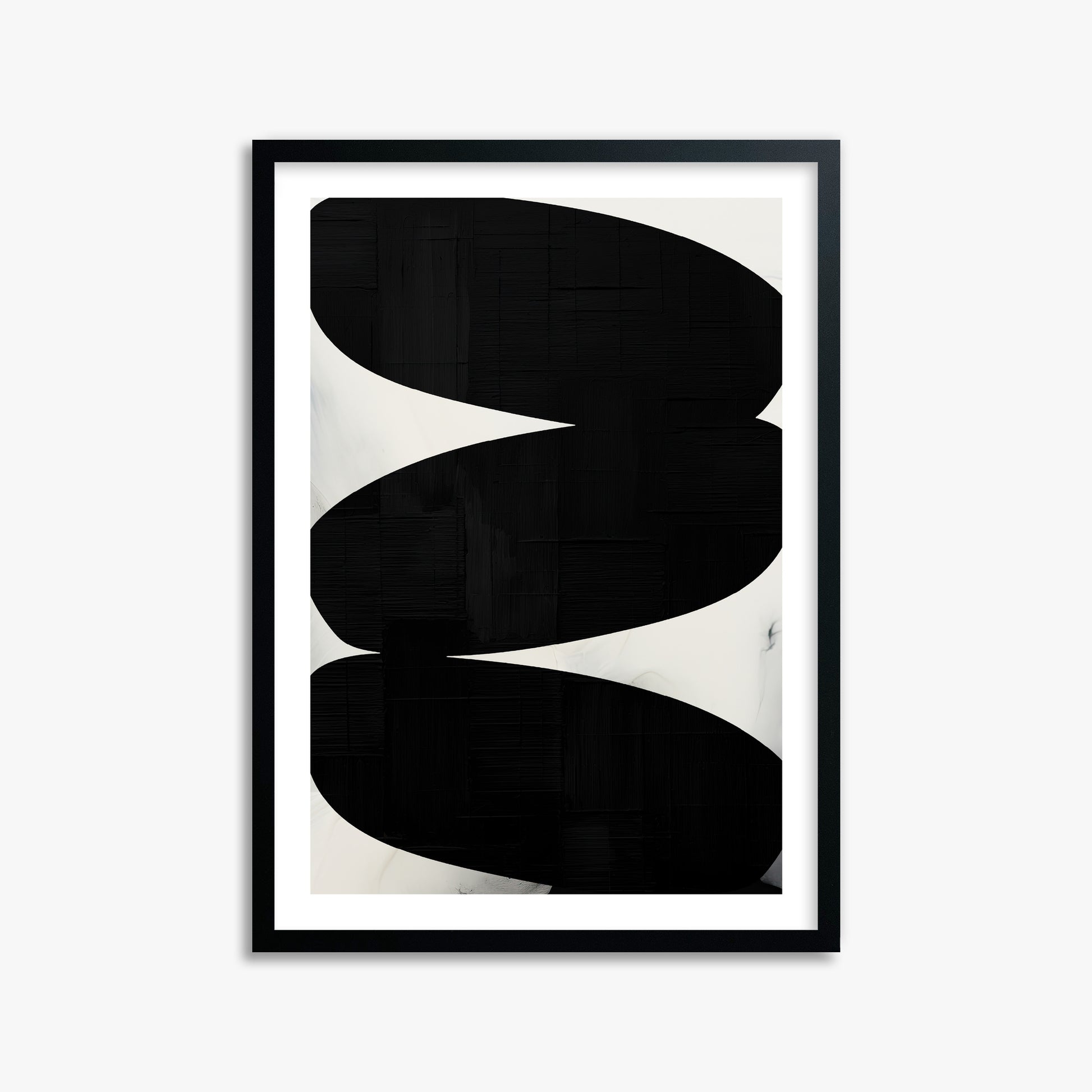 Onyx Trio, 50x70cm Black Framed Art Reproduction