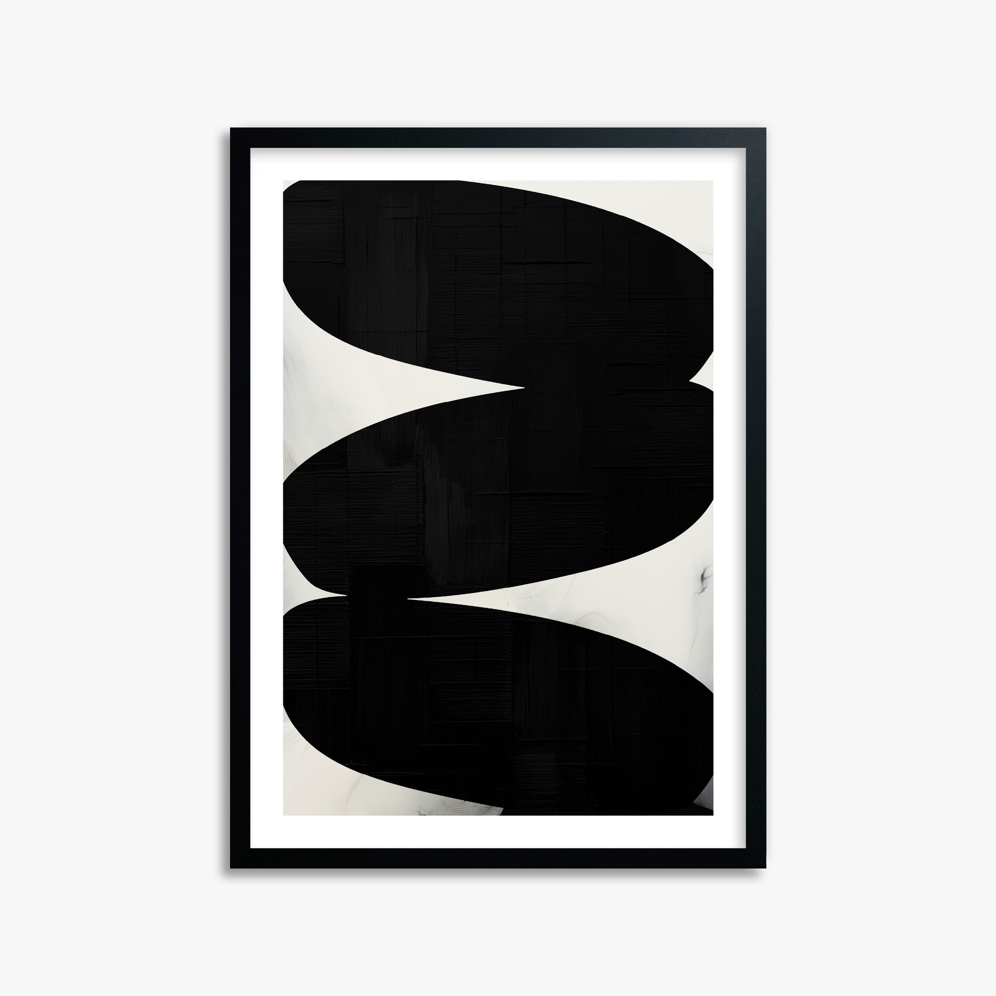 Onyx Trio, 50x70cm Black Framed Art Reproduction