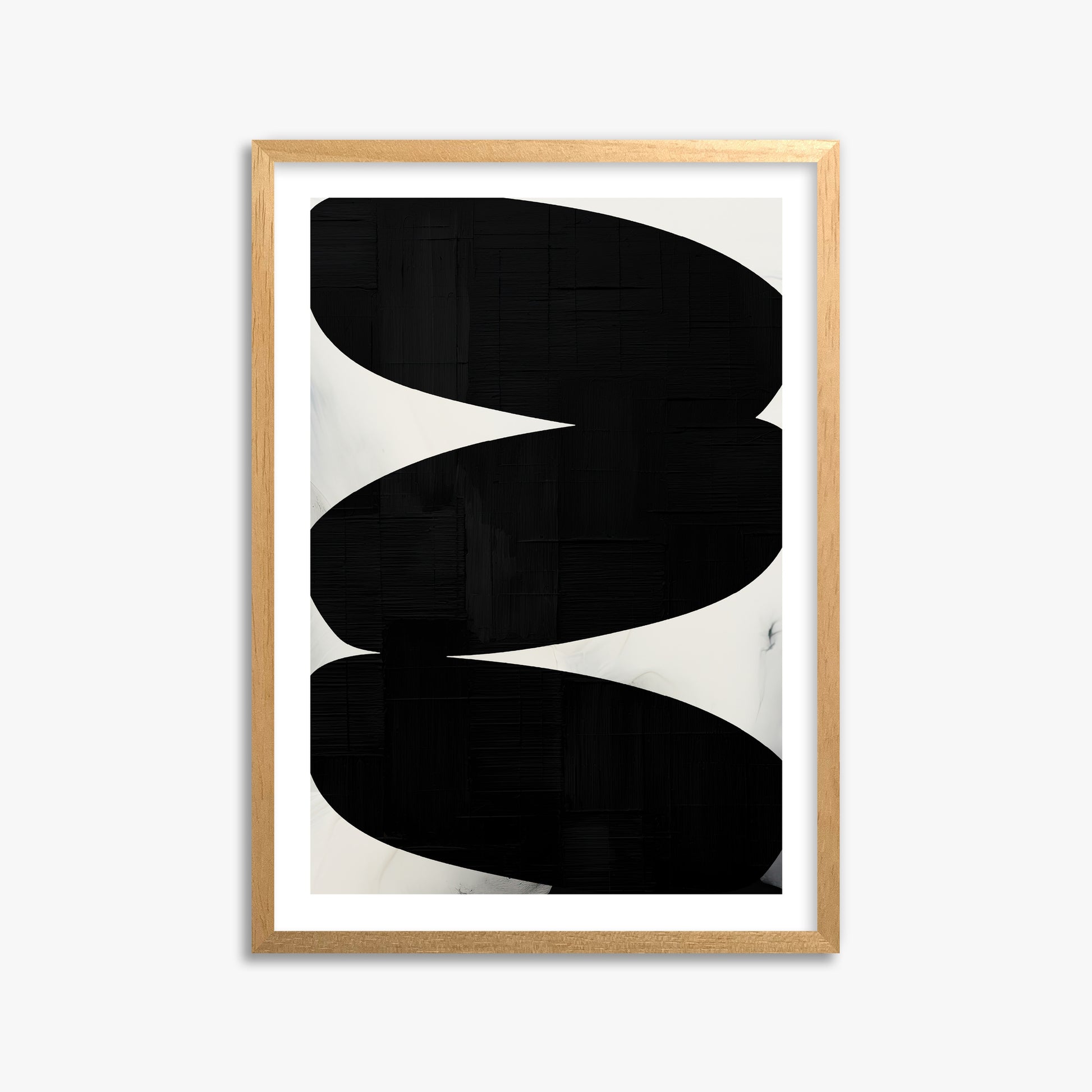 Onyx Trio, 50x70cm Oak Framed Art Reproduction