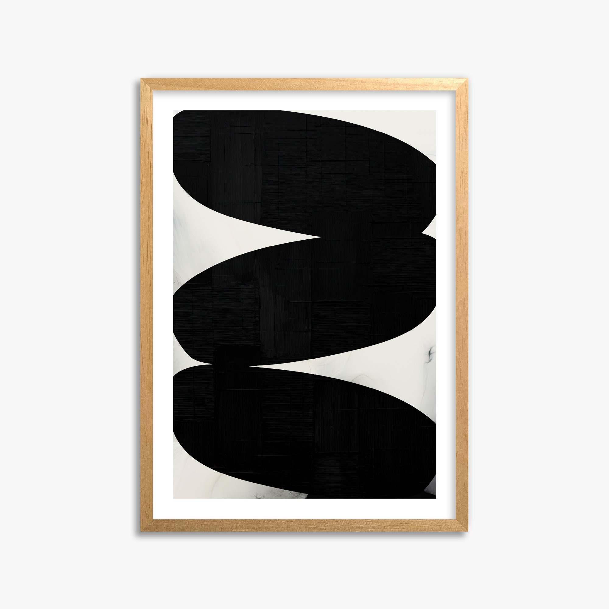 Onyx Trio, 50x70cm Oak Framed Art Reproduction