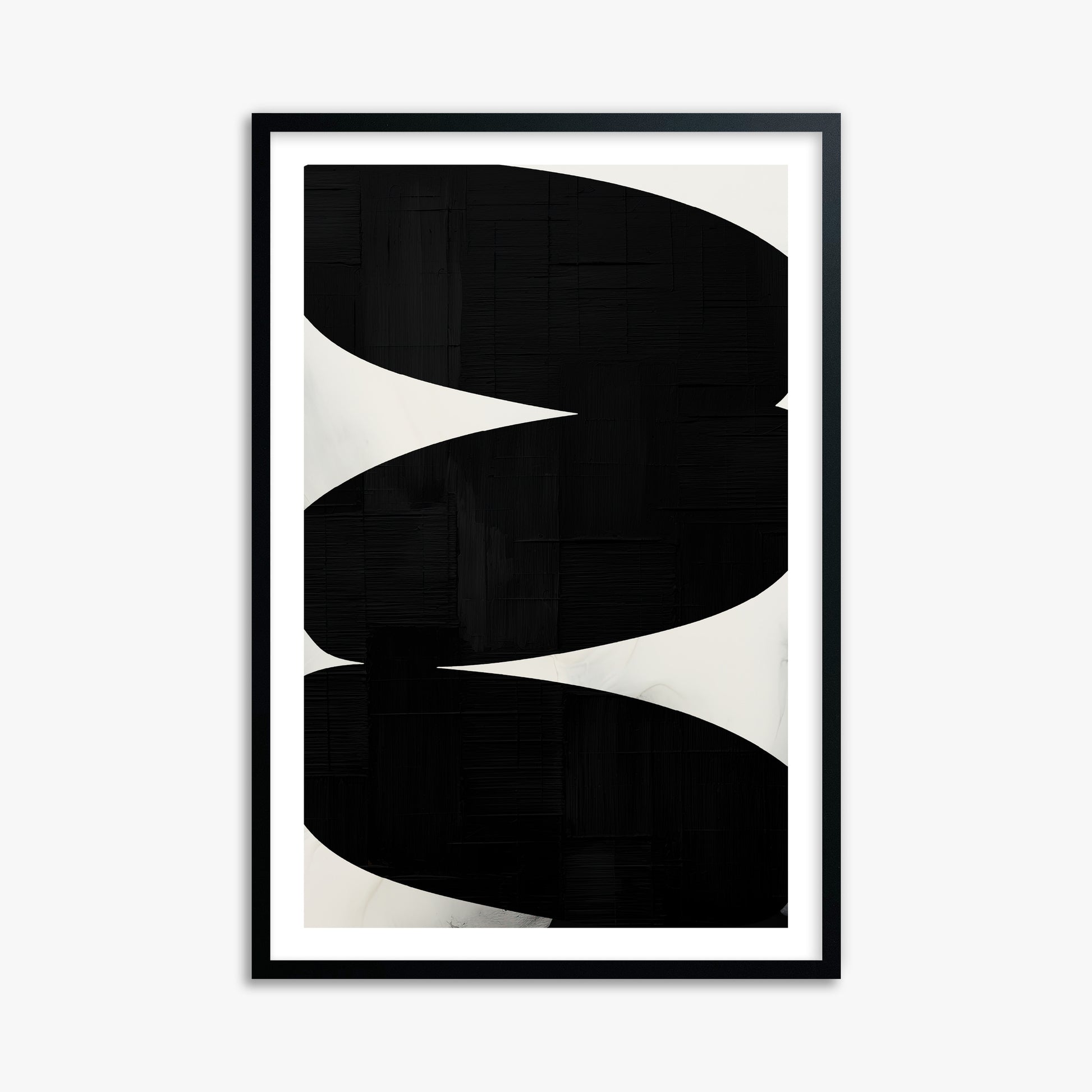Onyx Trio, 61x91cm Black Framed Art Reproduction