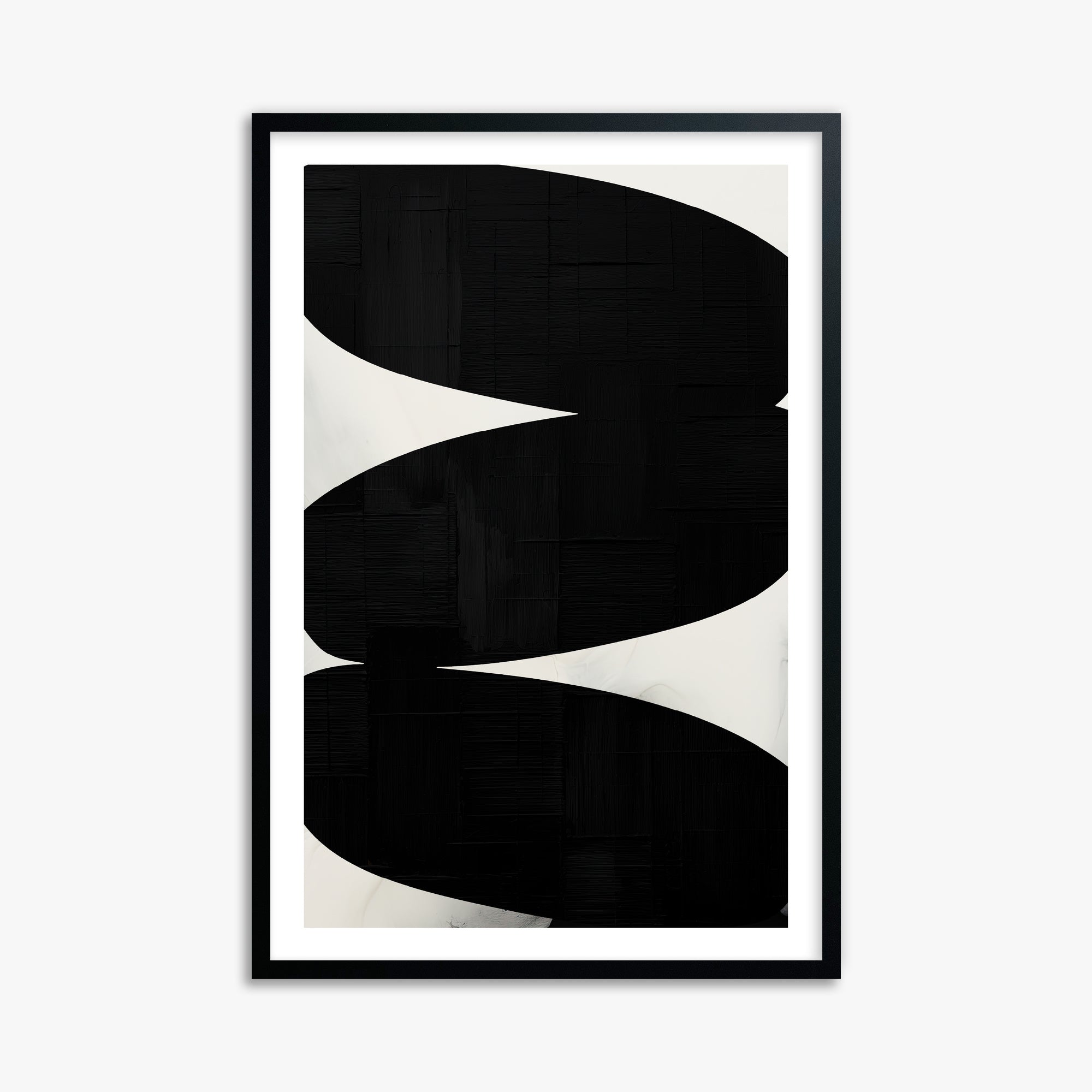 Onyx Trio, 61x91cm Black Framed Art Reproduction