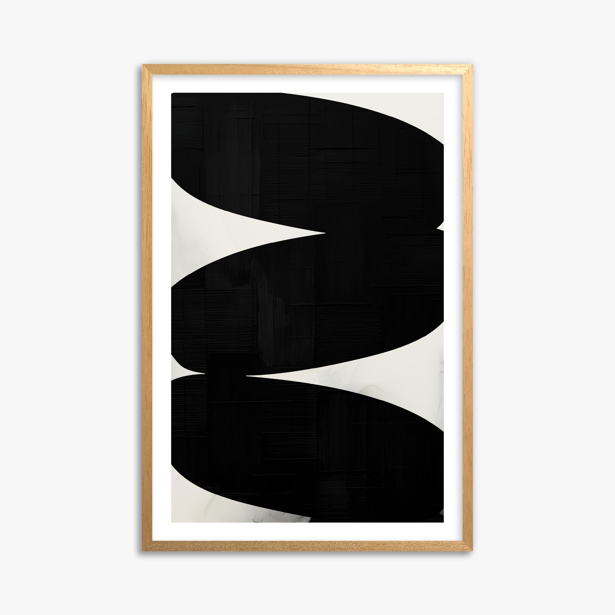 Onyx Trio, 61x91cm Oak Framed Art Reproduction