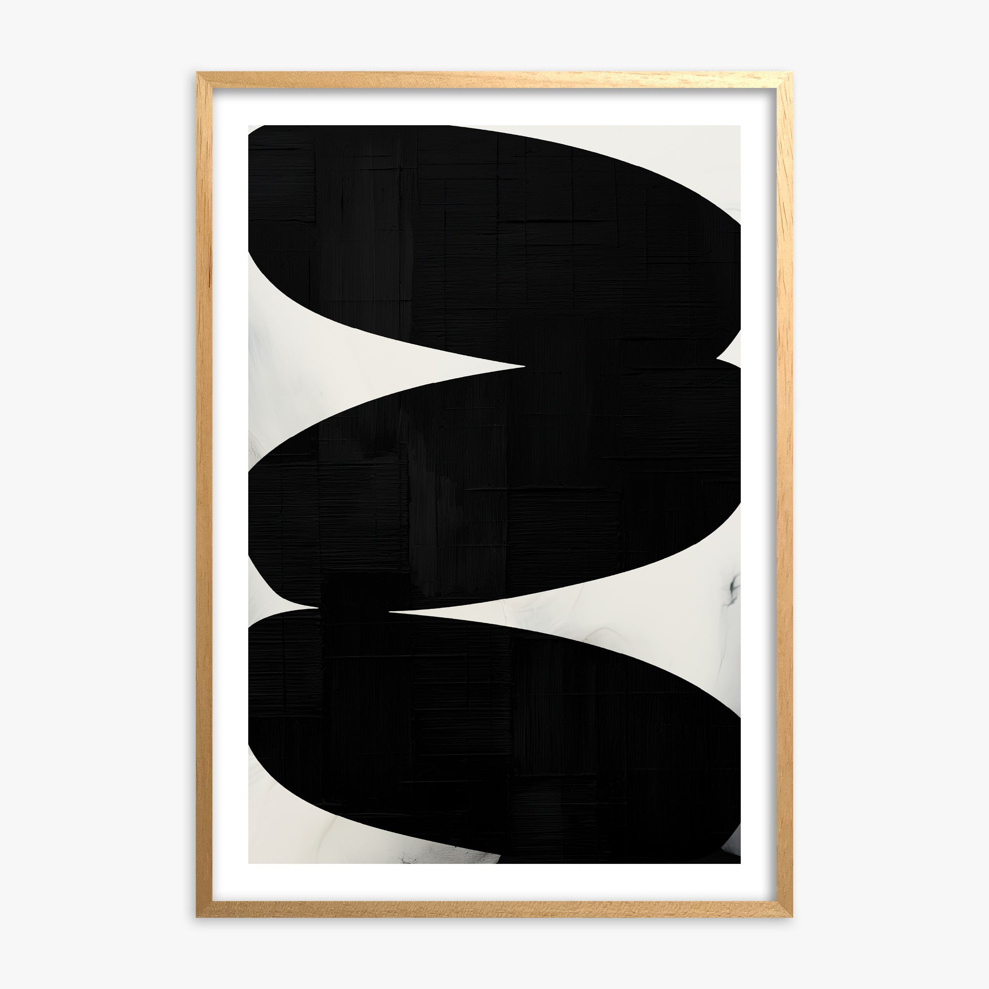 Onyx Trio, 70x100cm Oak Framed Art Reproduction