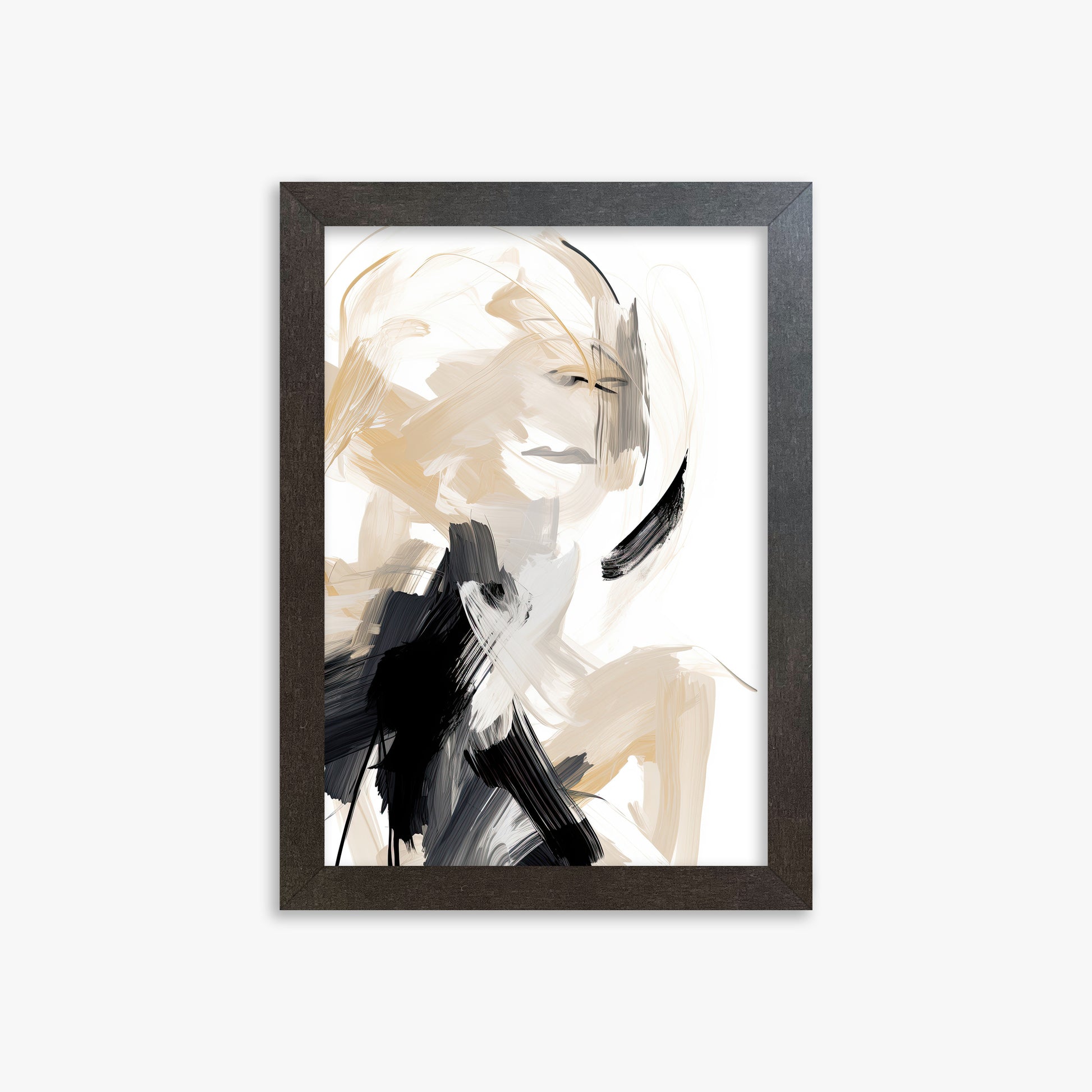 Whispered Elegance, 21x30cm Framed Art Reproduction With Espresso Frame
