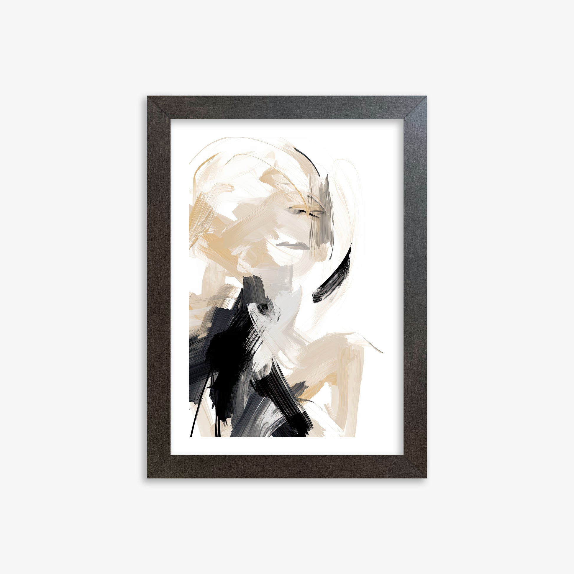 Whispered Elegance, 21x30cm Framed Art Reproduction With Espresso Frame