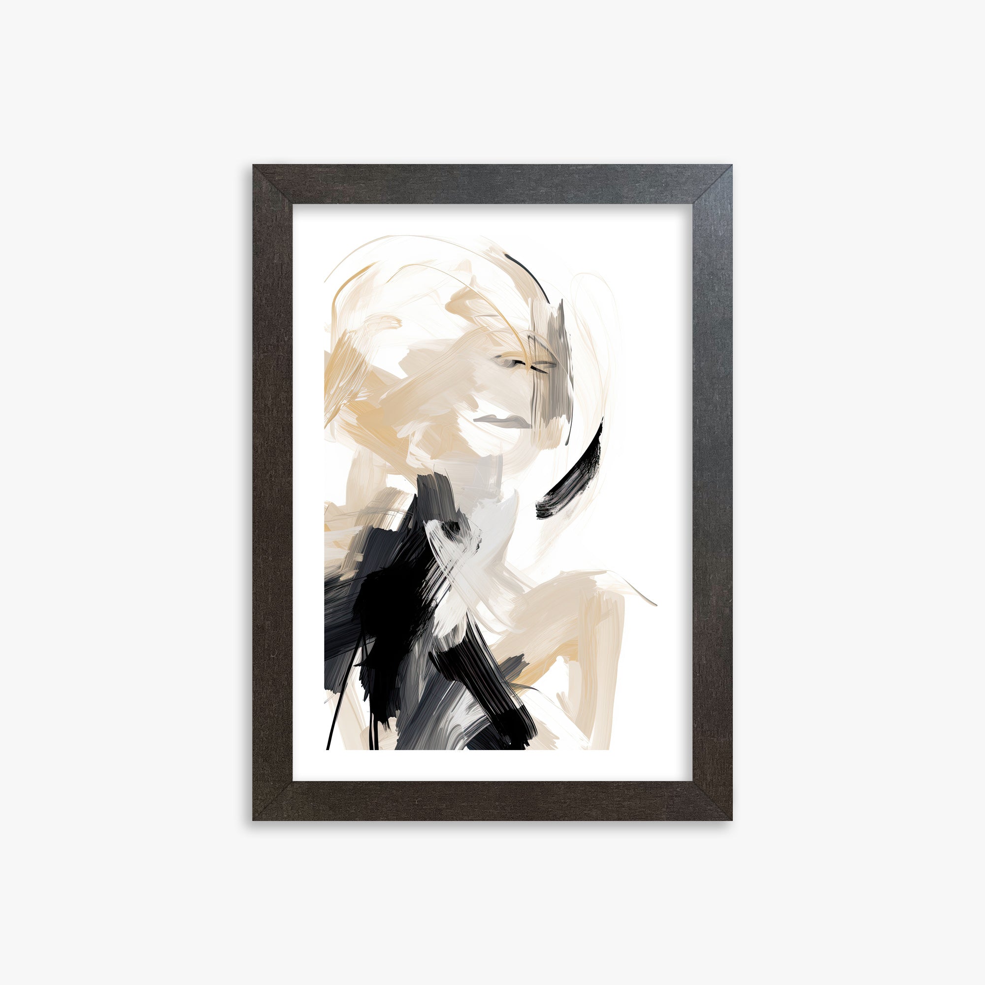 Whispered Elegance, 21x30cm Framed Art Reproduction With Espresso Frame