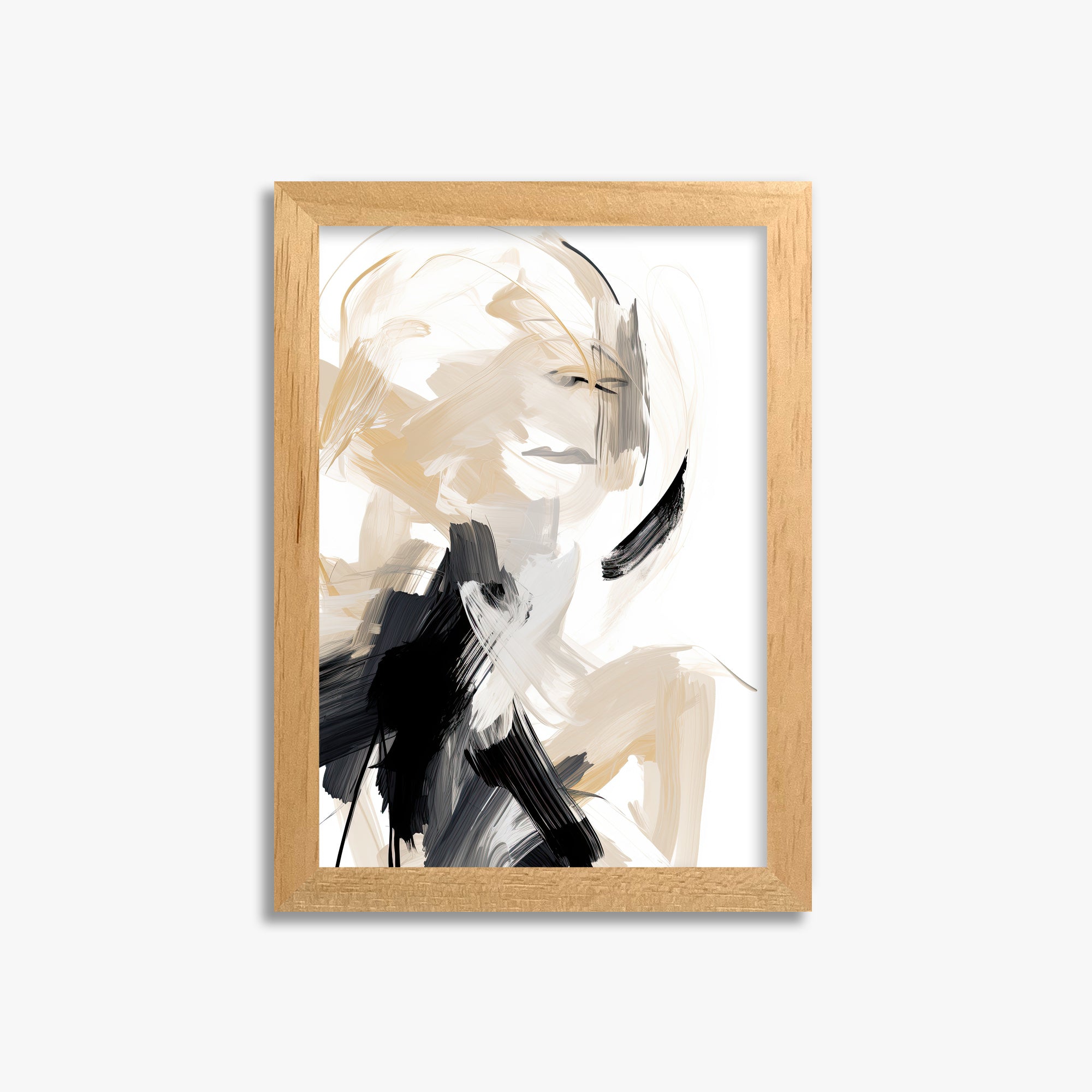 Whispered Elegance, 21x30cm Framed Poster With Oak Frame