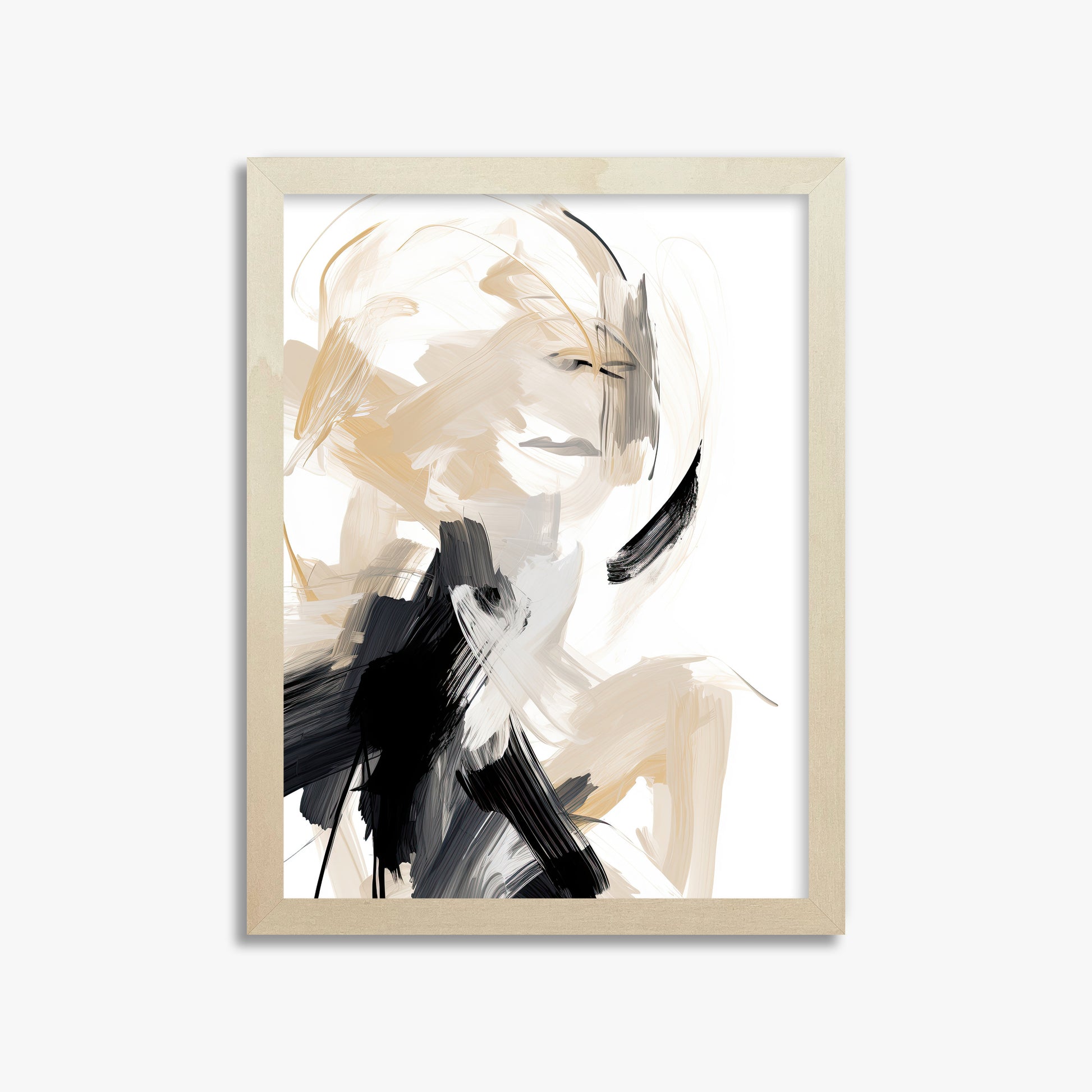 Whispered Elegance, 30x40cm Framed Art Reproduction With Lime Wood Frame