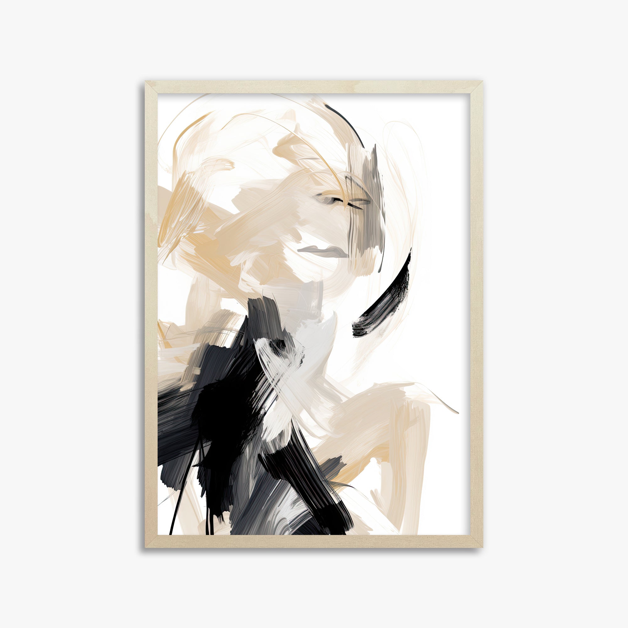 Whispered Elegance, 50x70cm Framed Art Reproduction With Lime Wood Frame