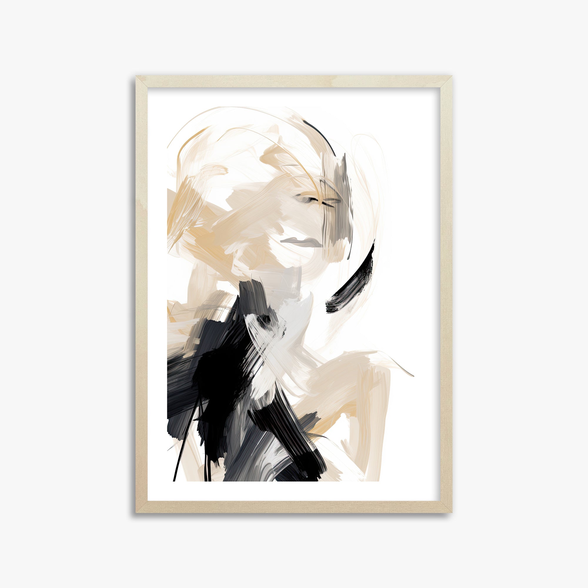 Whispered Elegance, 50x70cm Framed Art Reproduction With Lime Wood Frame