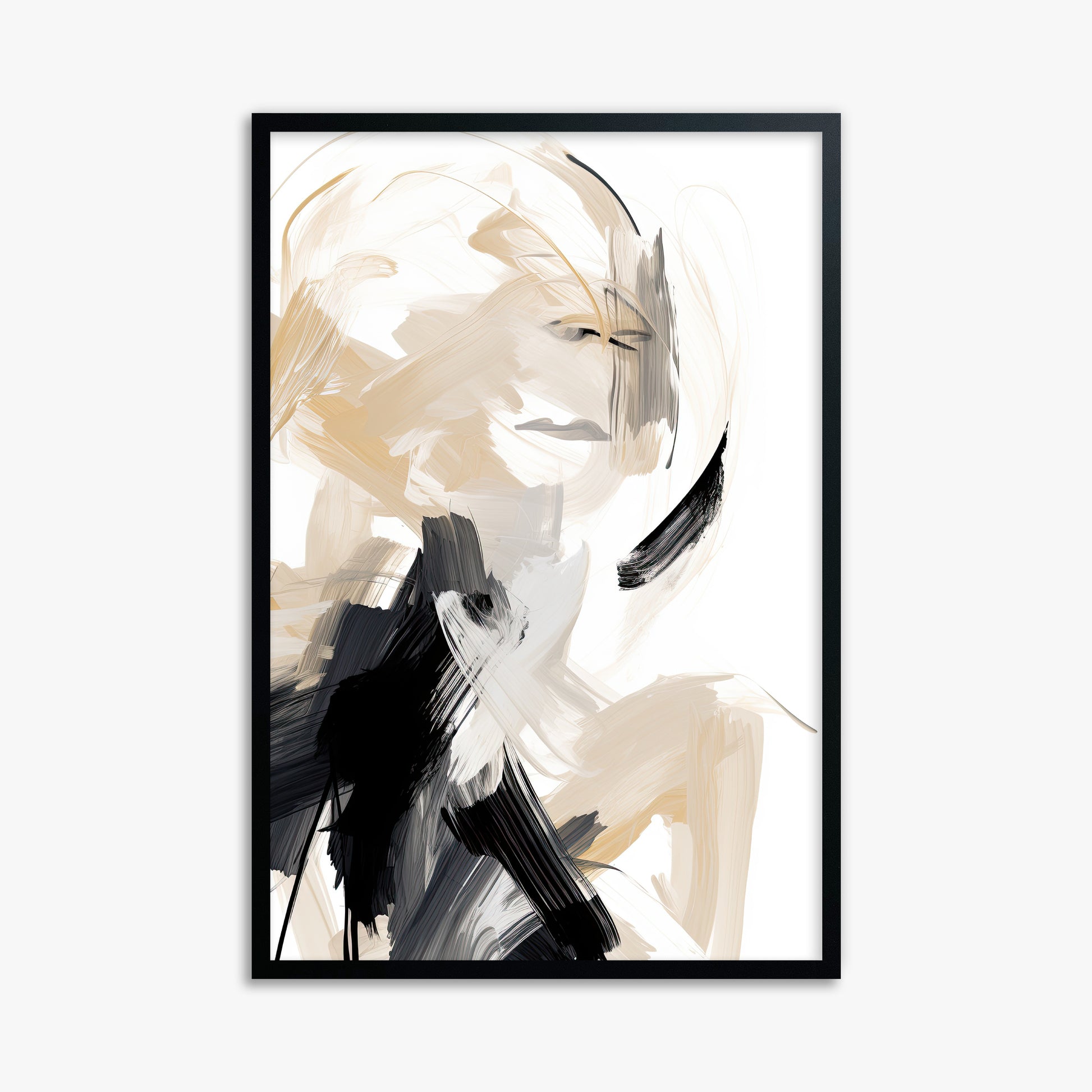 Whispered Elegance, 61x91cm Framed Poster With Black Frame