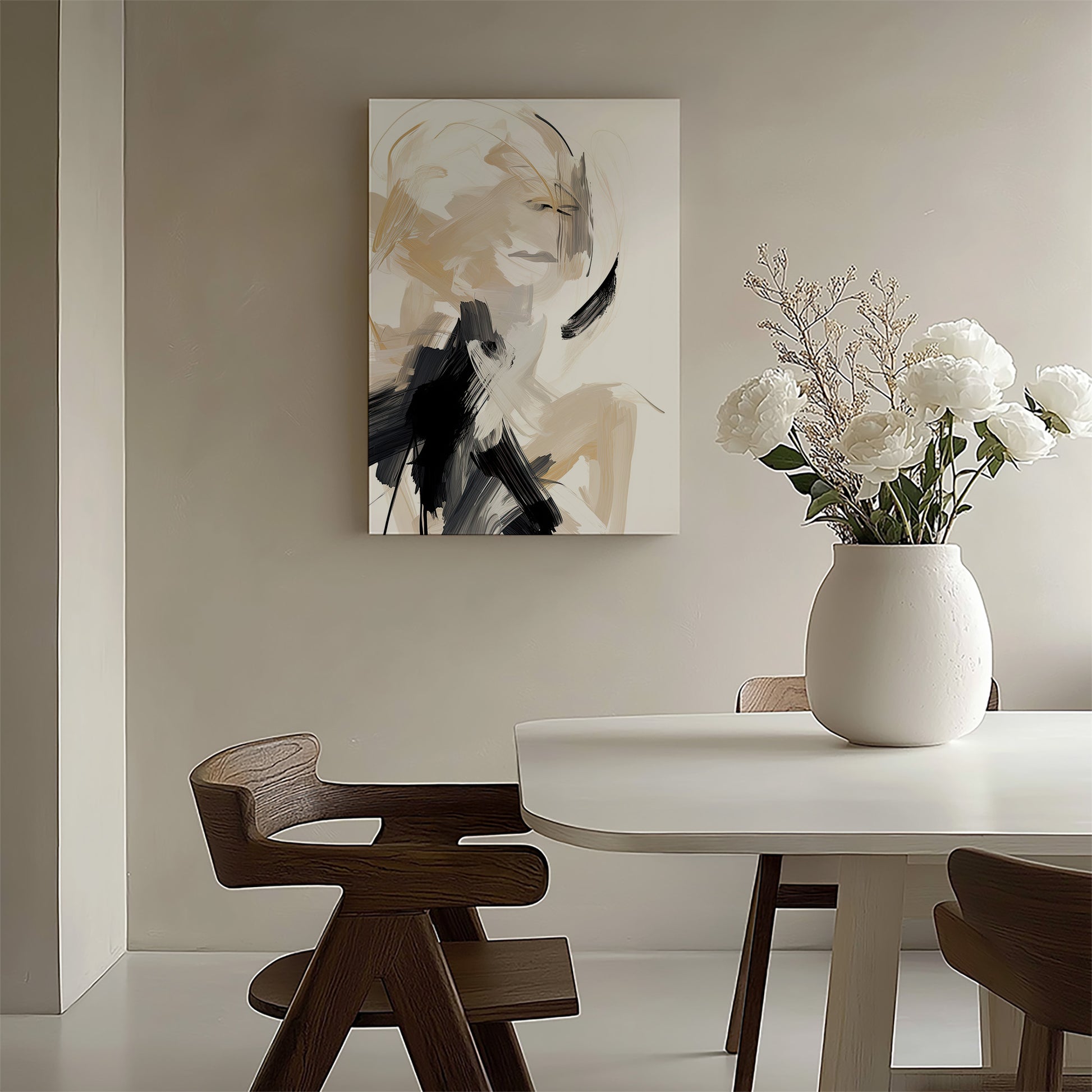 Design Concept No. 58 for Whispered Elegance Japanese Satin Canvas Wall Art
