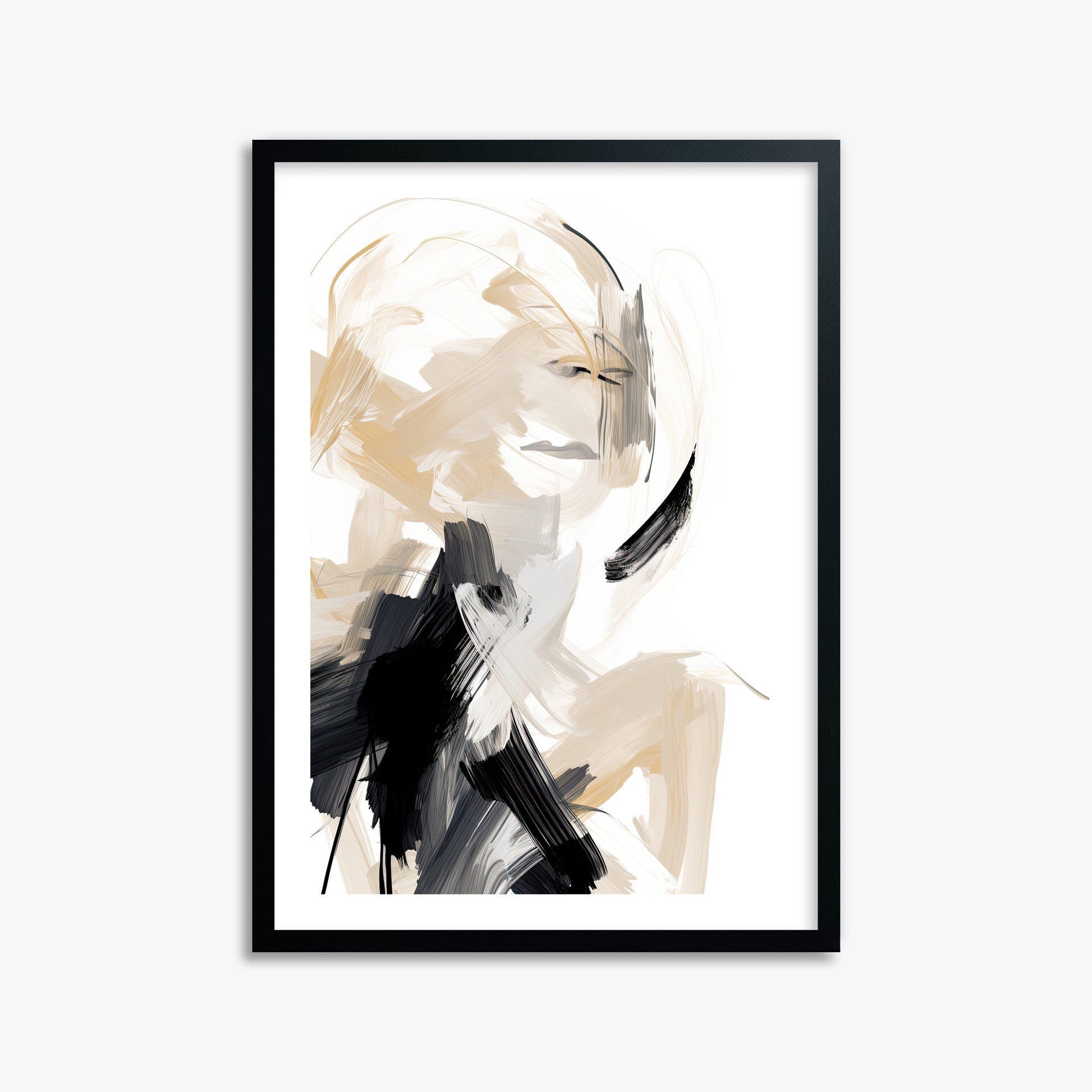 Whispered Elegance, 50x70cm Black Framed Art Reproduction