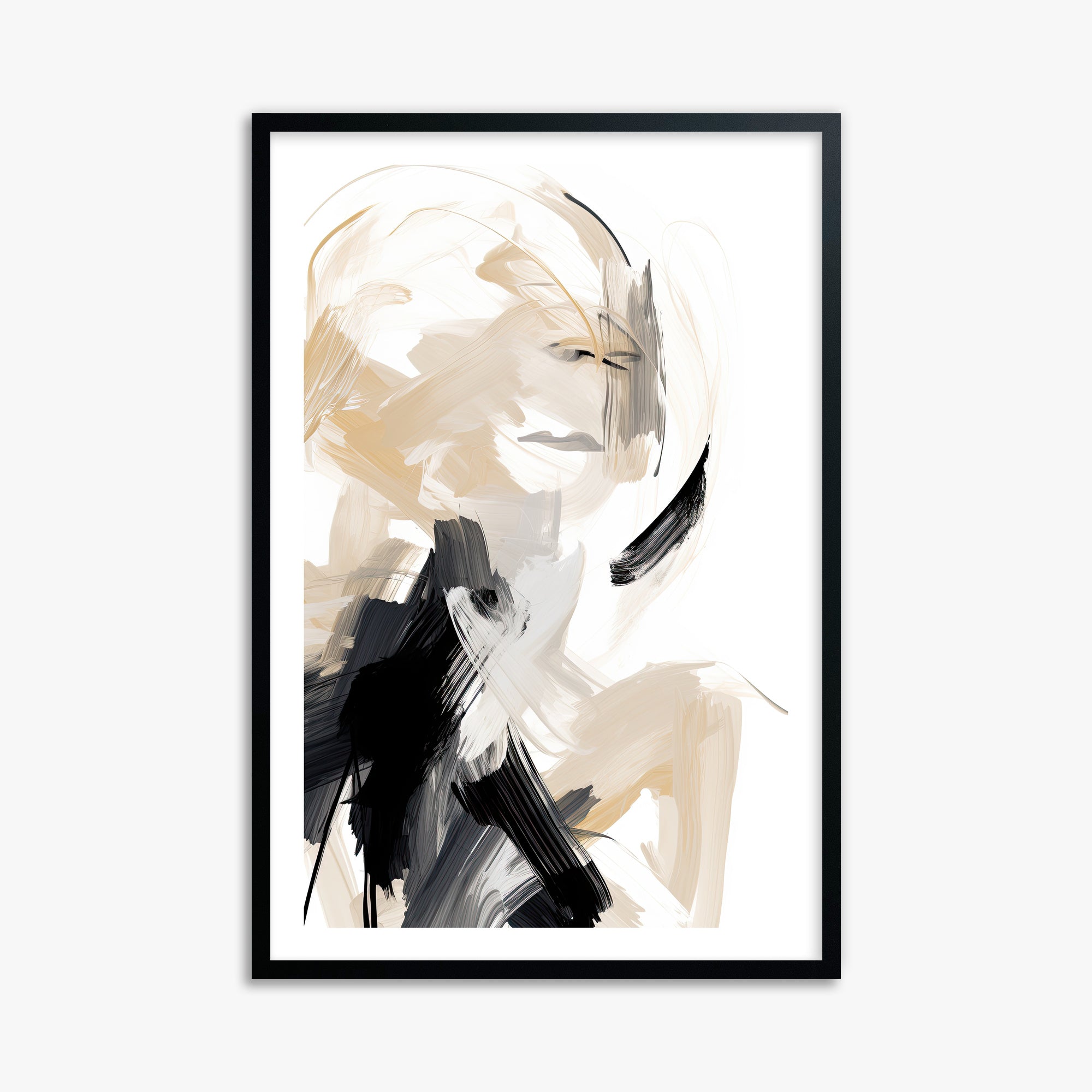 Whispered Elegance, 61x91cm Black Framed Art Reproduction
