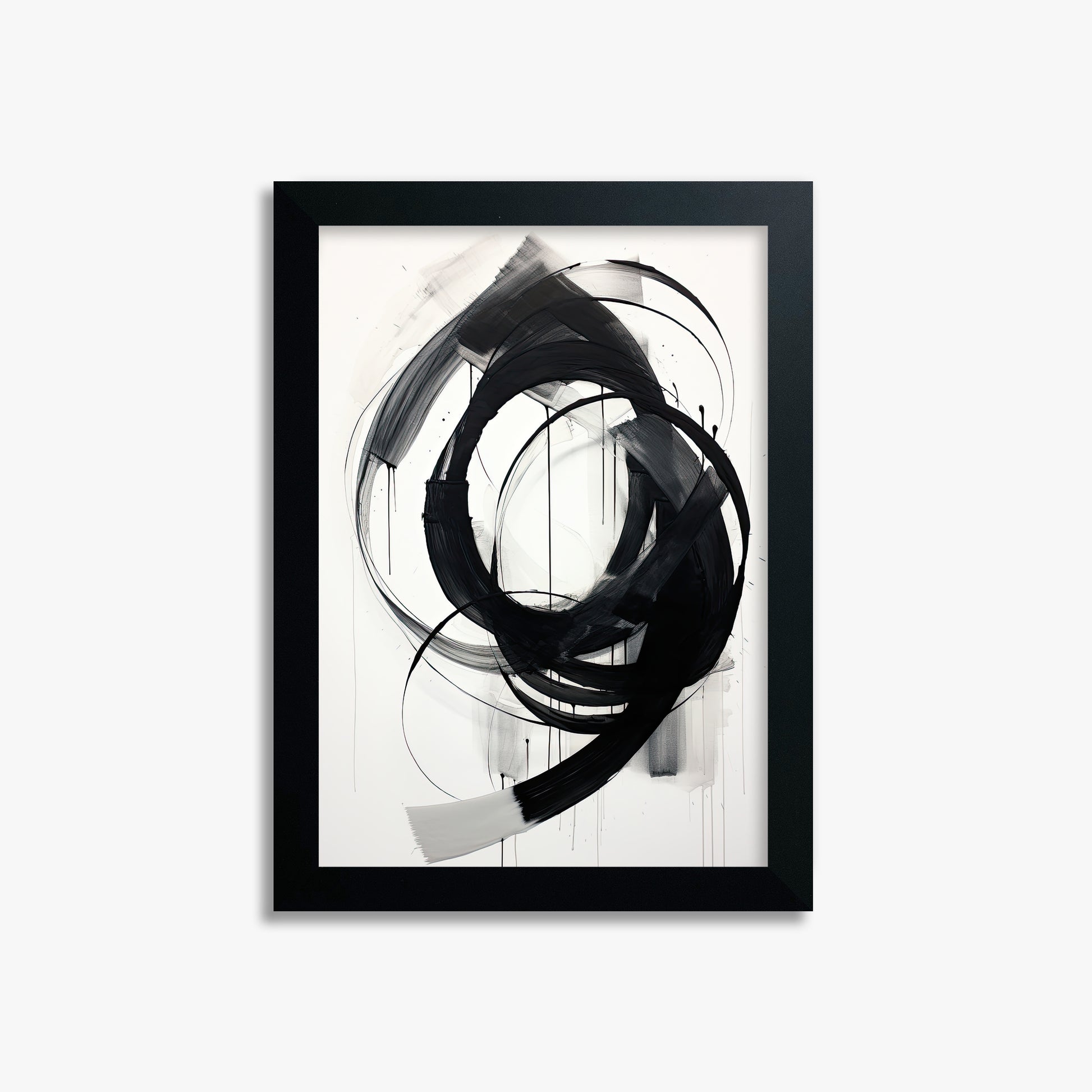 Ink Maelstrom, 21x30cm Framed Poster With Black Frame