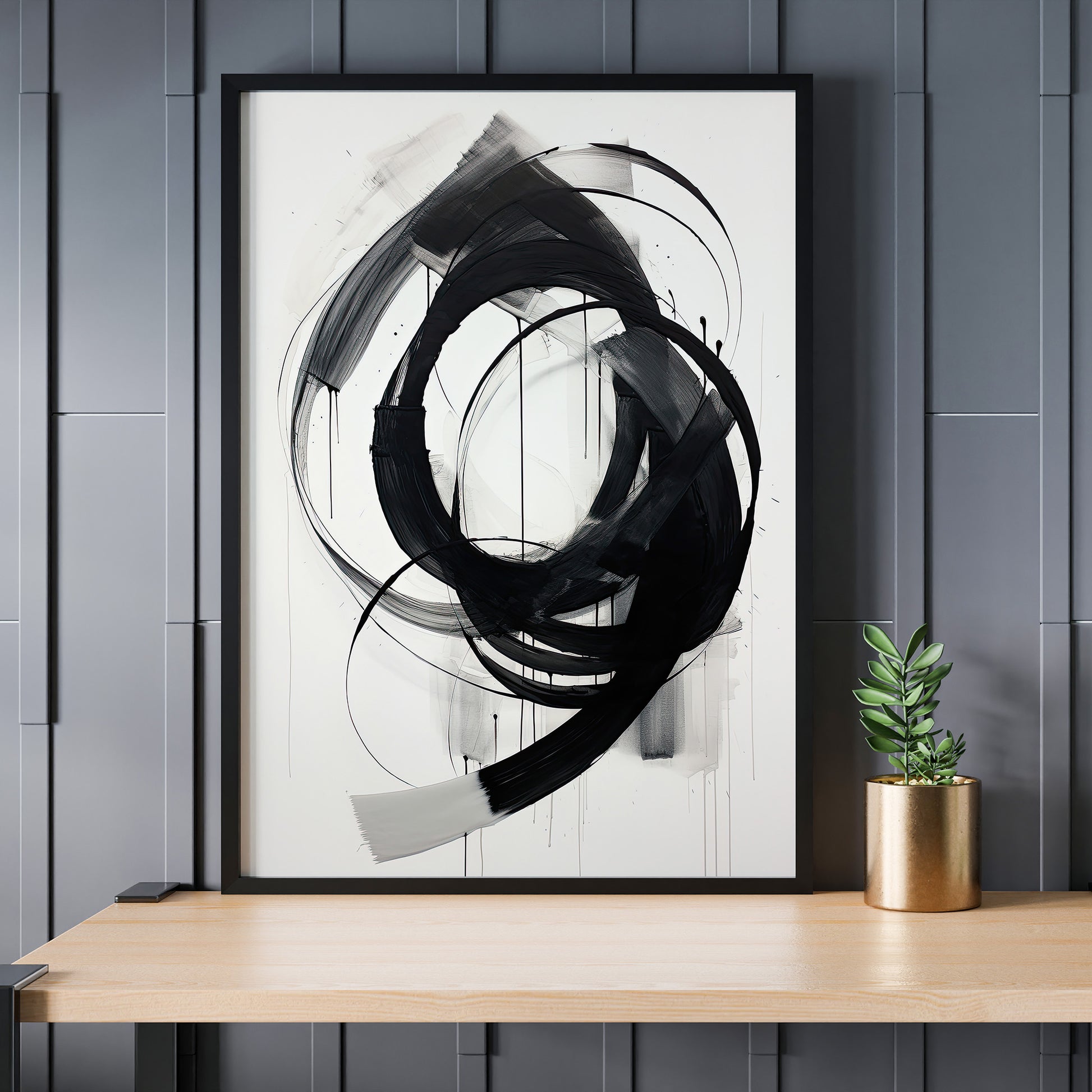 Design Concept No. 24 for Ink Maelstrom Modern Poster Art