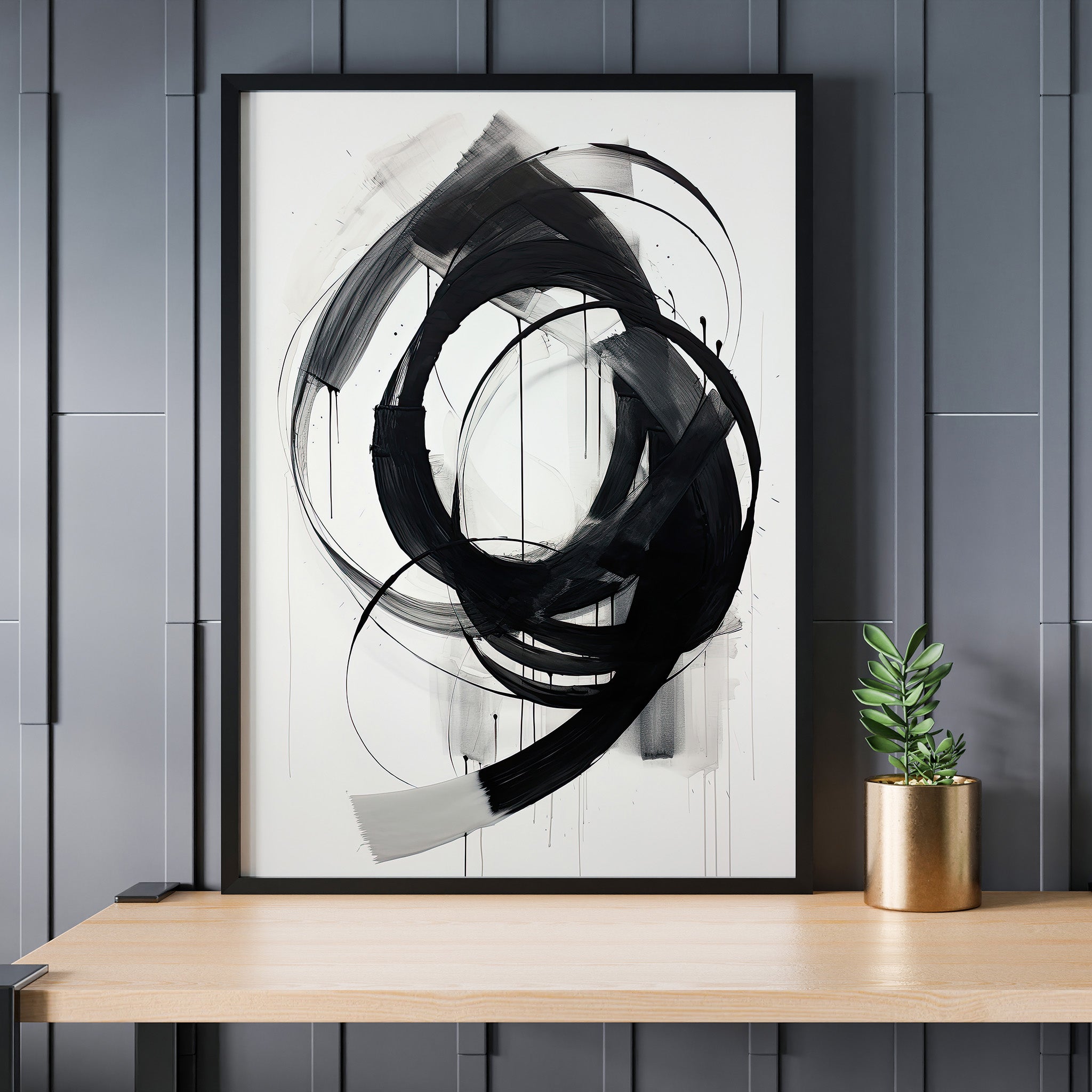 Design Concept No. 24 for Ink Maelstrom Modern Poster Art