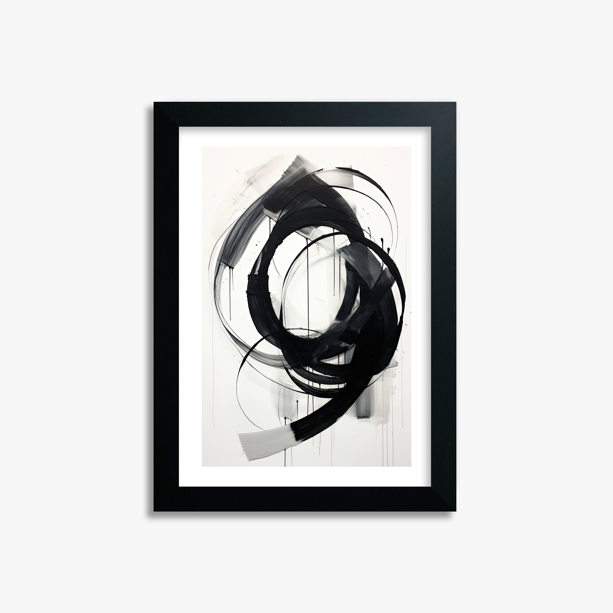 Ink Maelstrom, 21x30cm Black Framed Art Reproduction