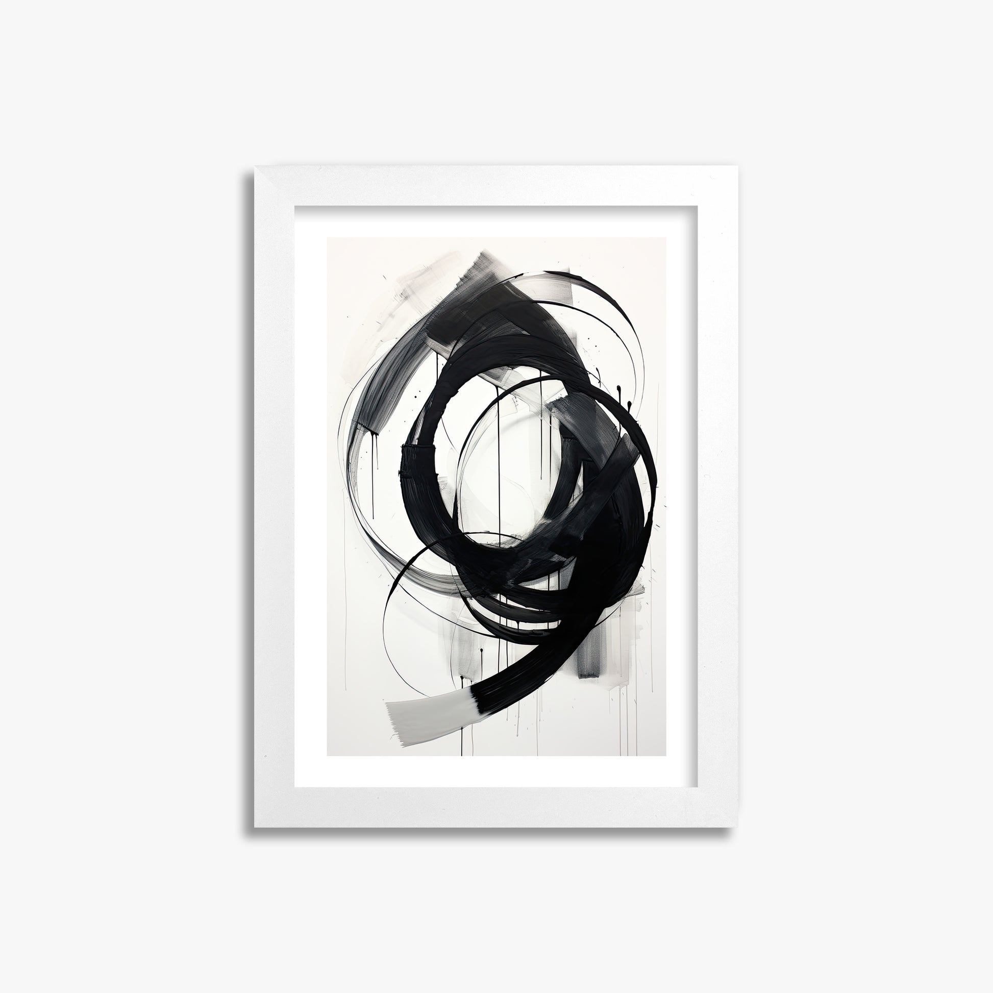 Ink Maelstrom, 21x30cm Whitek Framed Art Reproduction