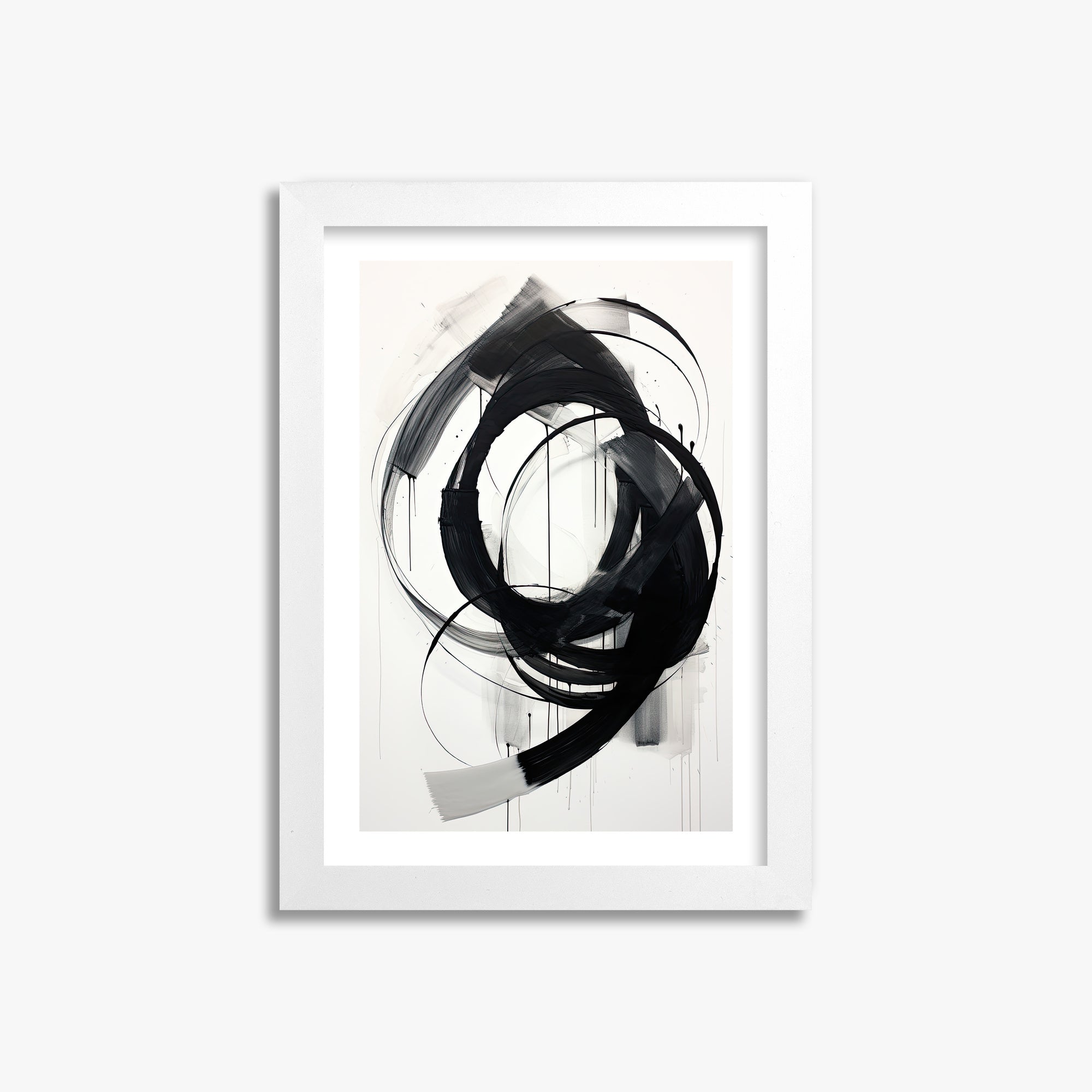 Ink Maelstrom, 21x30cm Whitek Framed Art Reproduction