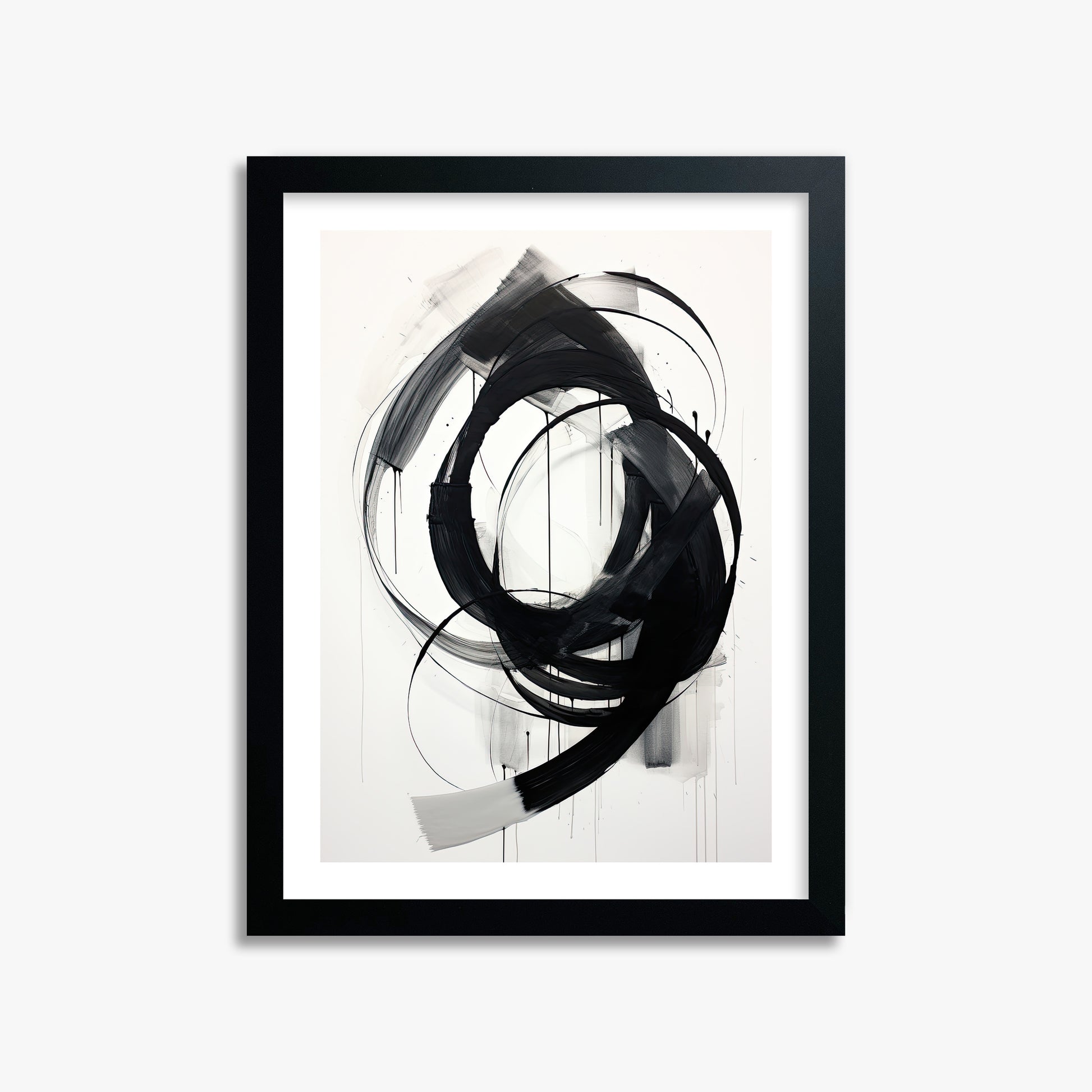 Ink Maelstrom, 30x40cm Black Framed Art Reproduction