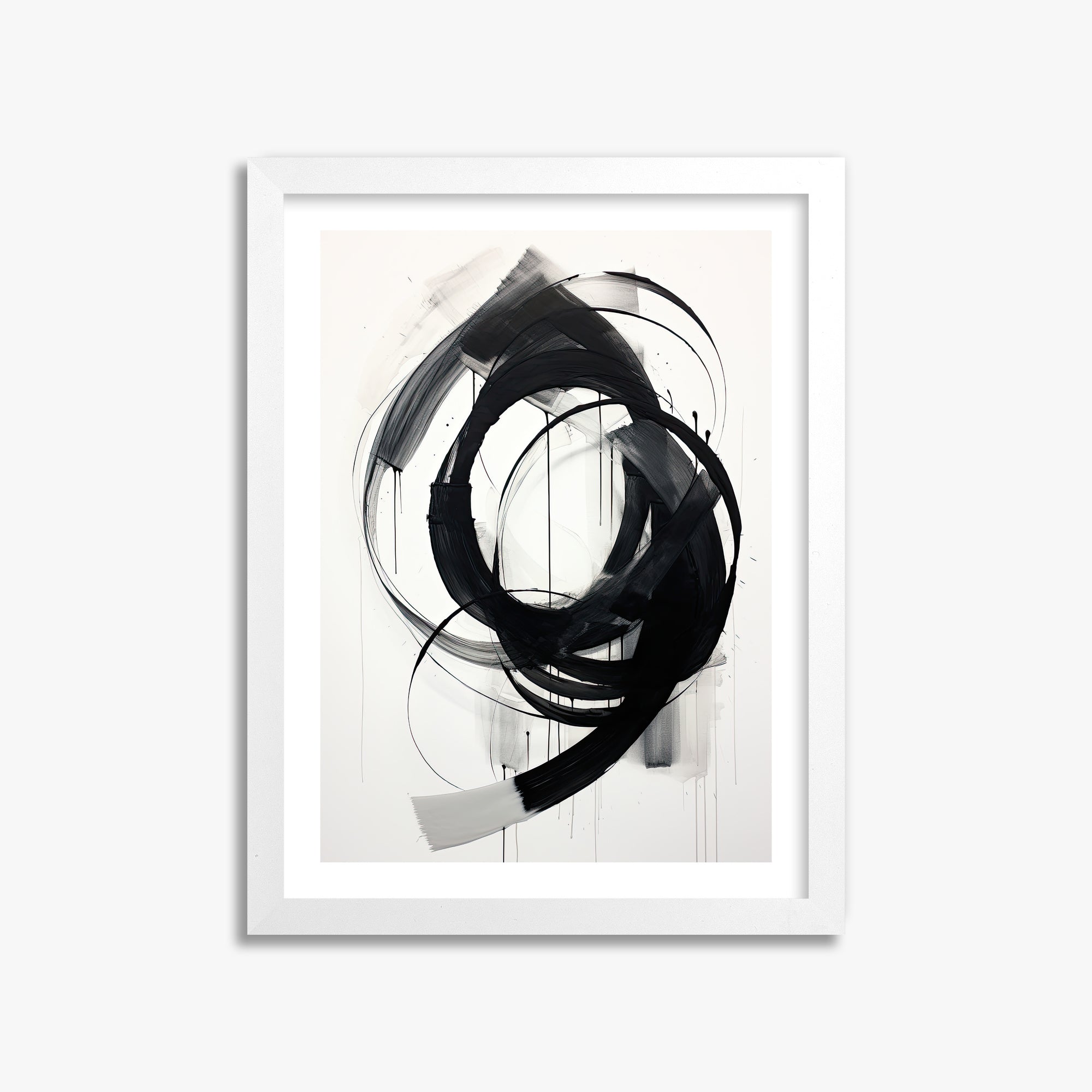Ink Maelstrom, 30x40cm Whitek Framed Art Reproduction