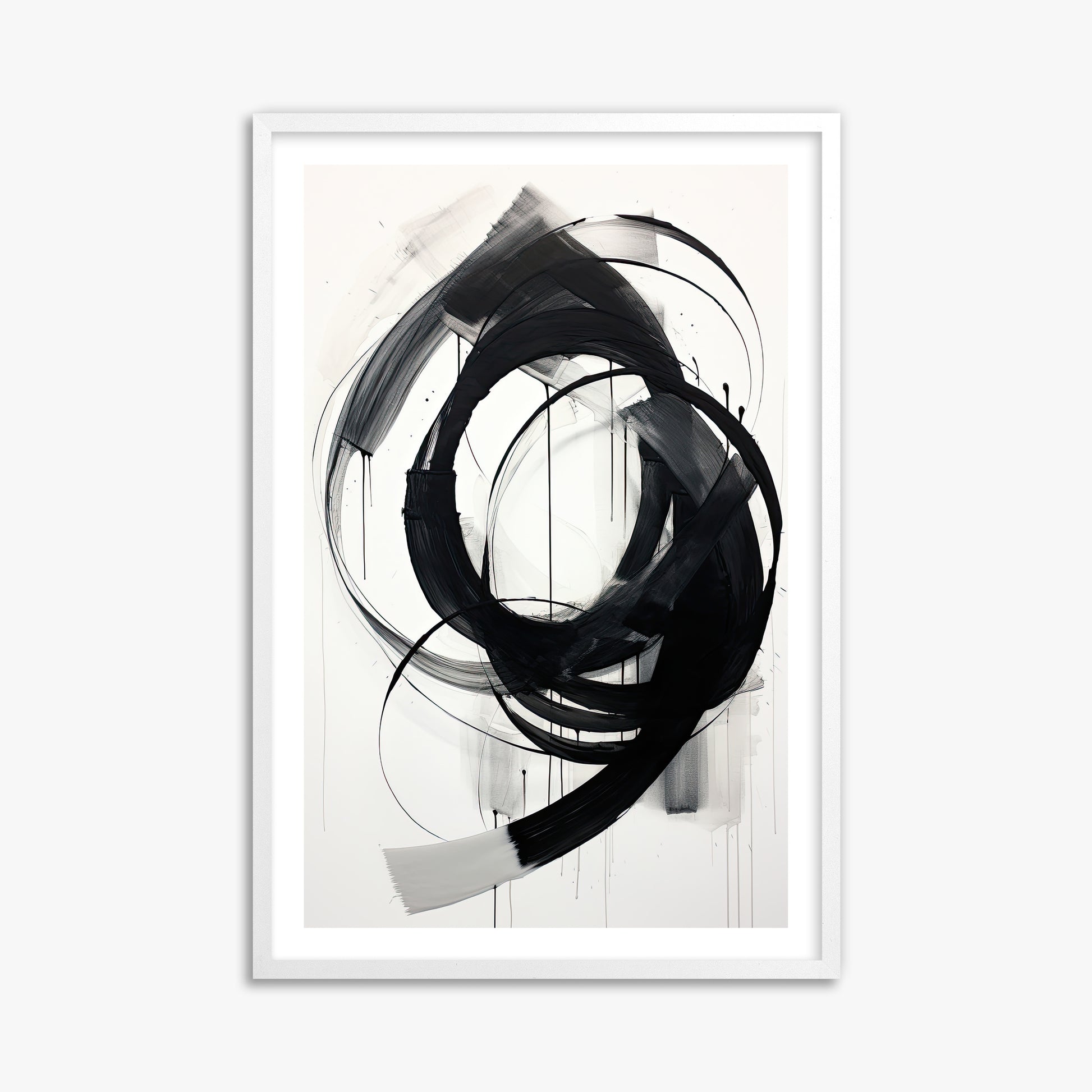 Ink Maelstrom, 61x91cm Whitek Framed Art Reproduction