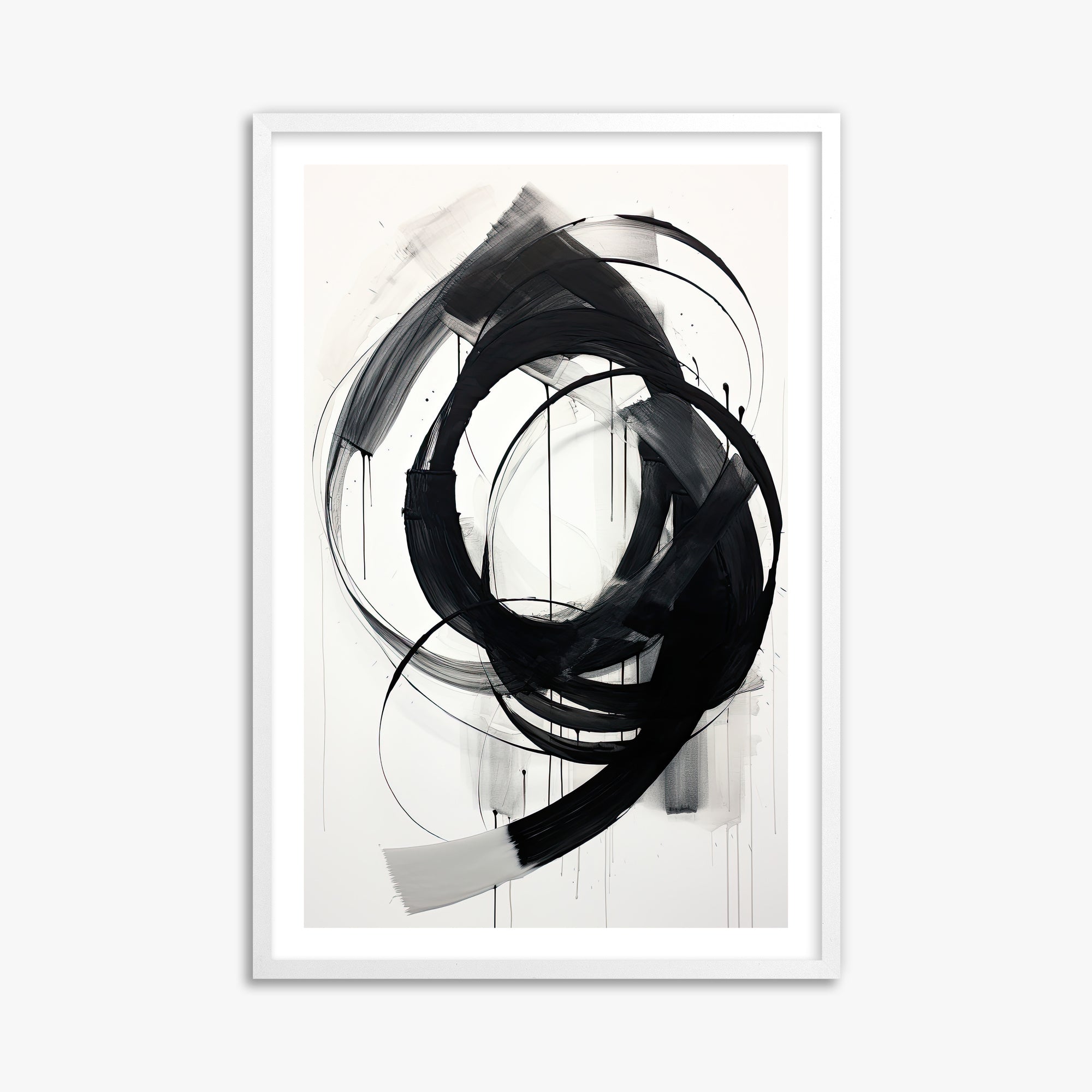 Ink Maelstrom, 61x91cm Whitek Framed Art Reproduction