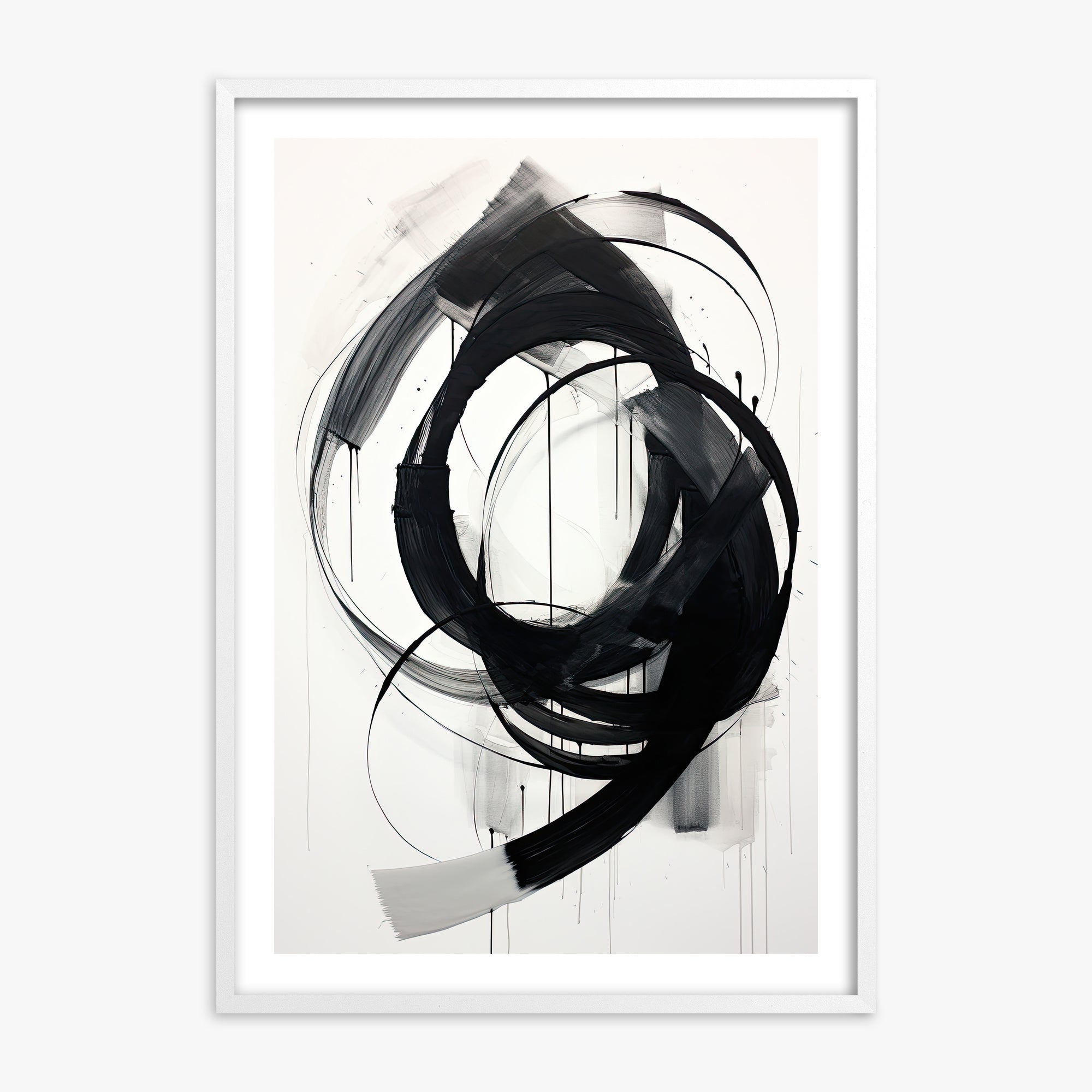 Ink Maelstrom, 70x100cm Whitek Framed Art Reproduction