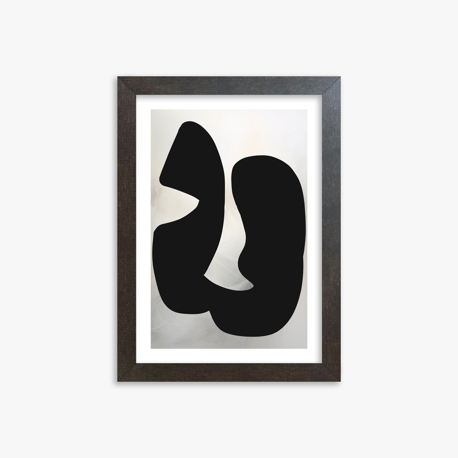 Twin Shadows, 21x30cm Framed Art Reproduction With Espresso Frame