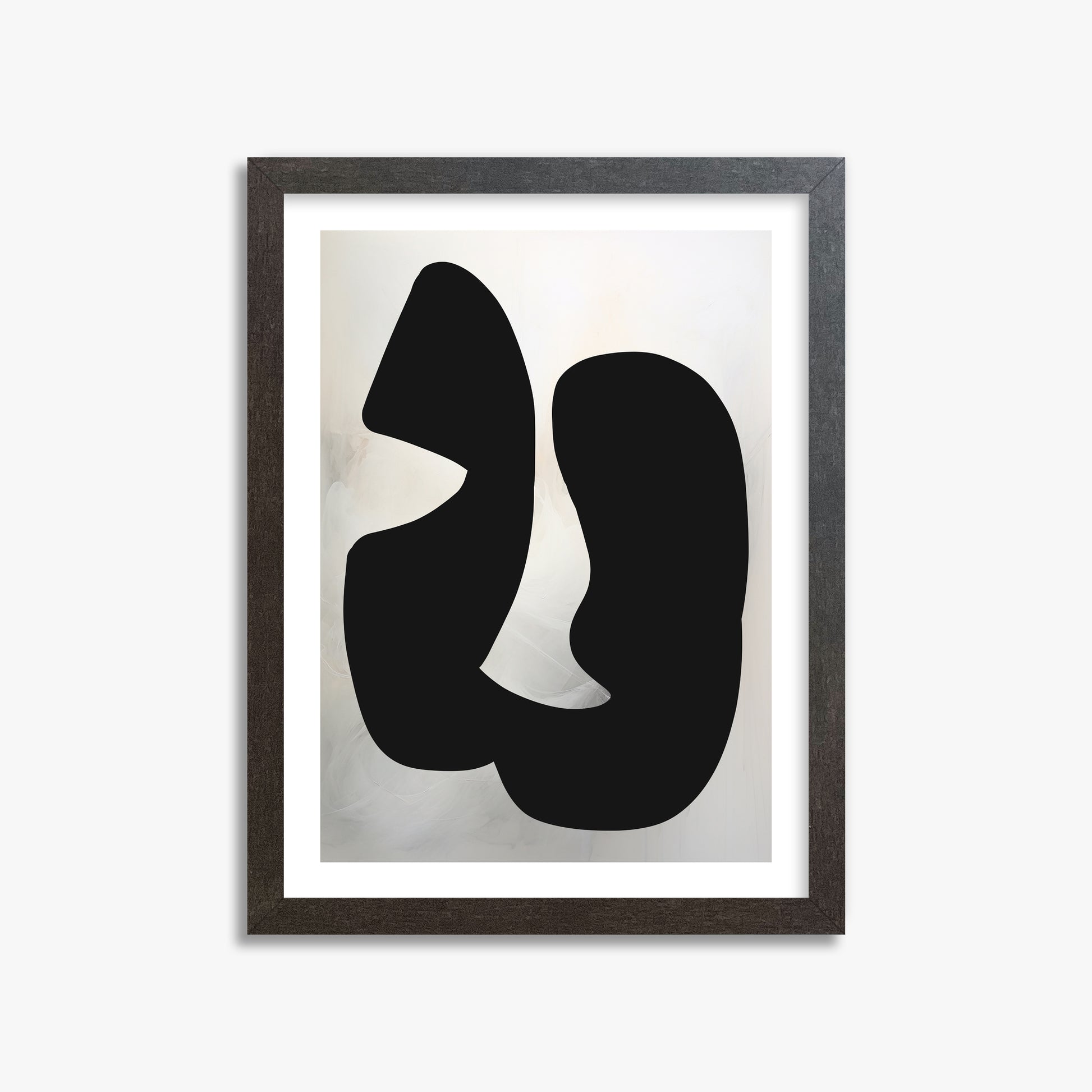 Twin Shadows, 30x40cm Framed Art Reproduction With Espresso Frame