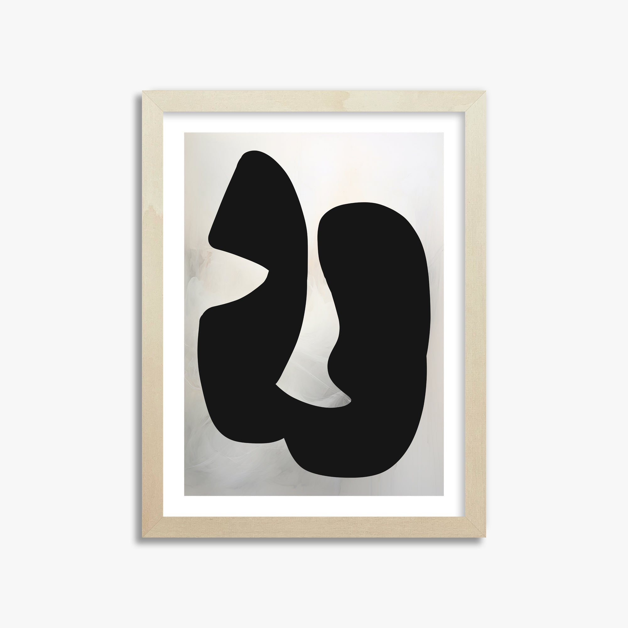 Twin Shadows, 30x40cm Framed Art Reproduction With Lime Wood Frame