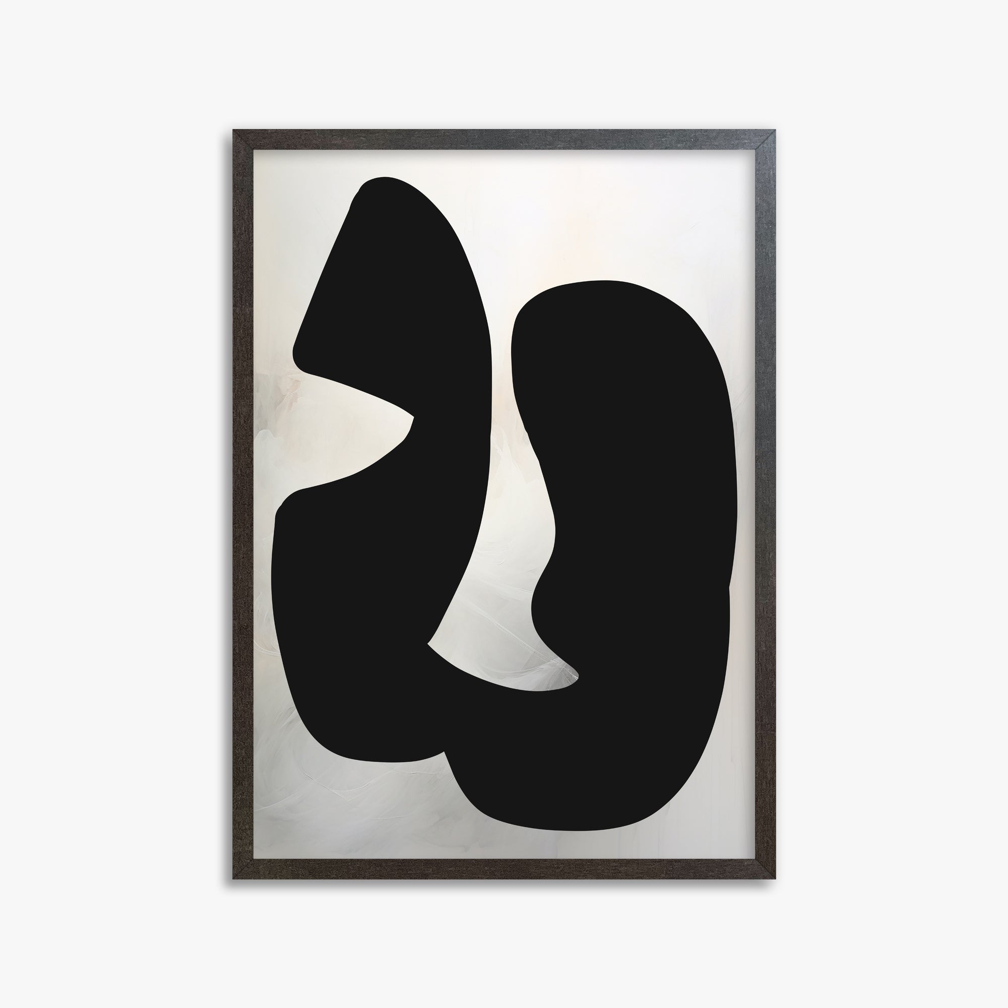 Twin Shadows, 50x70cm Framed Art Reproduction With Espresso Frame